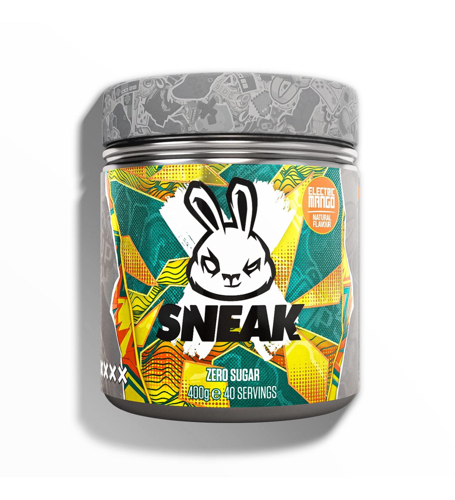 SNEAK Electric Mango Edition: In-Game Focus Boost Energy Drink, Zero Sugar, Low-Calorie Vegan - 40 Servings (400.00 g) - Pack of 1 - Buy Online on SooperMarket.com