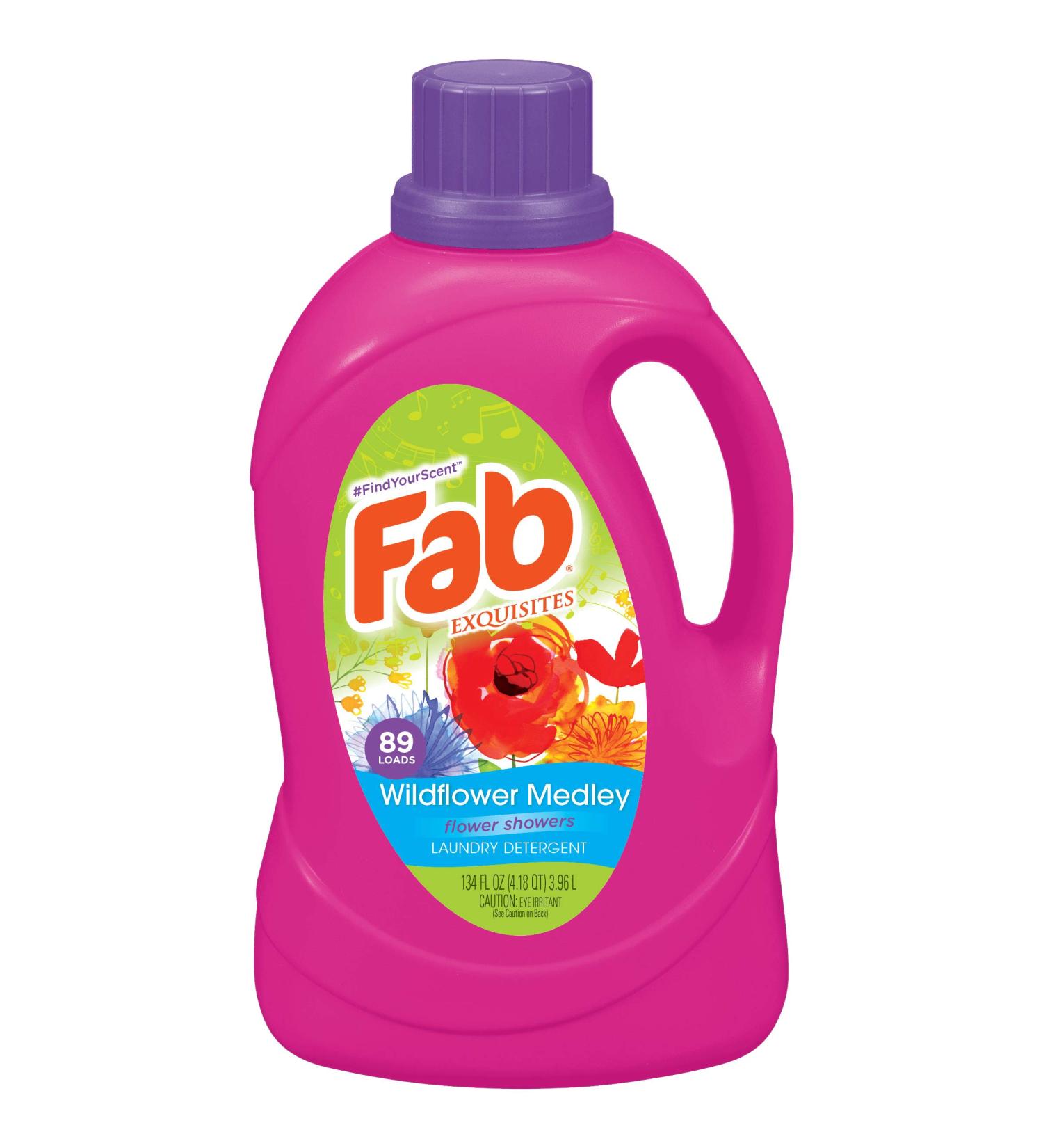 Buy Fab Wild Flower Medley Liquid Laundry Detergent 134 oz | Premium International Shipping Available - Buy Online on SooperMarket.com