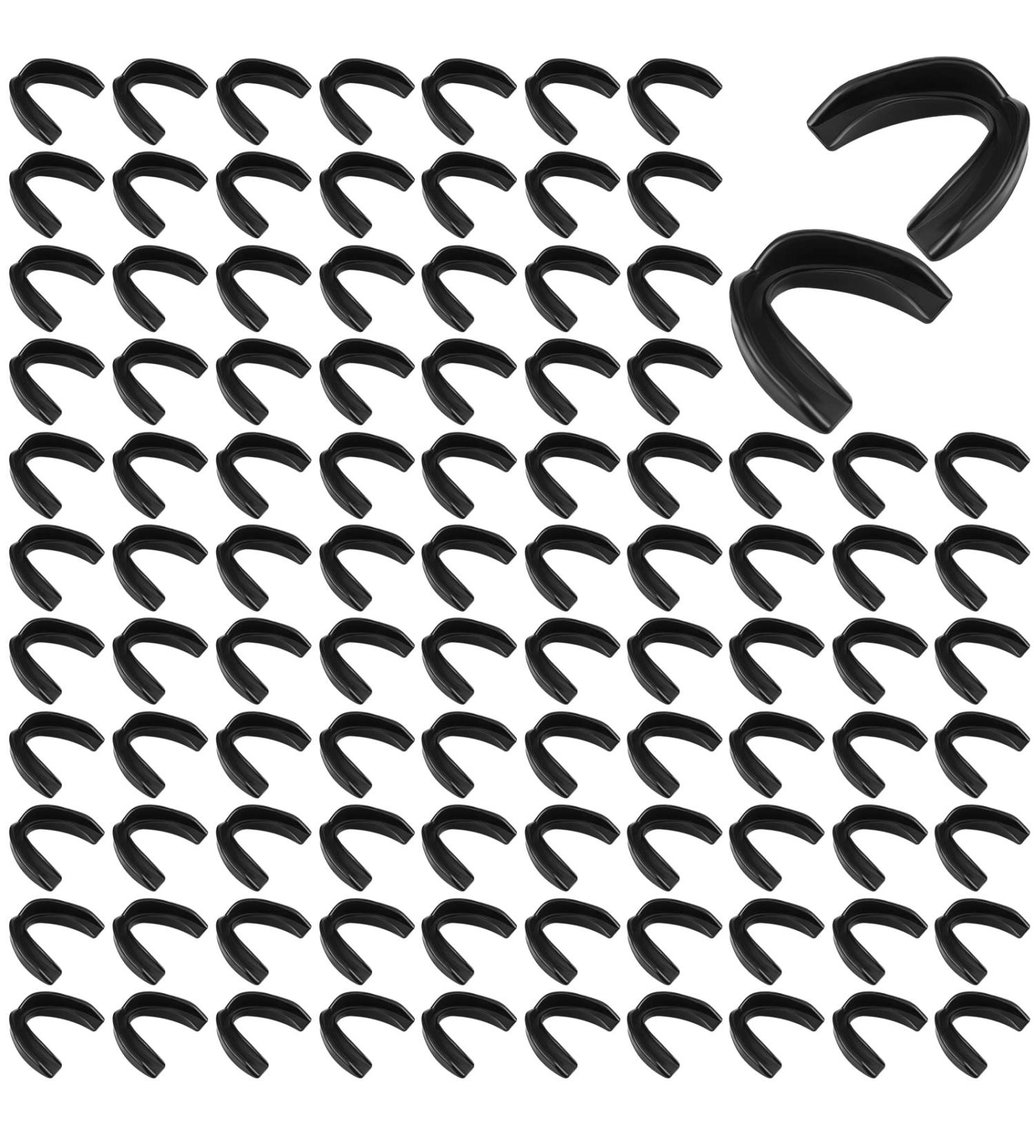 100 Pcs Kids Youth Mouth Guard for Sports Mouthguard Athletic Football Mouth Guard Football Mouthpiece Gum Protection for Boxing Basketball Football Hockey Karate Basketball Lacrosse Simple Style Black - Buy Online on SooperMarket.com