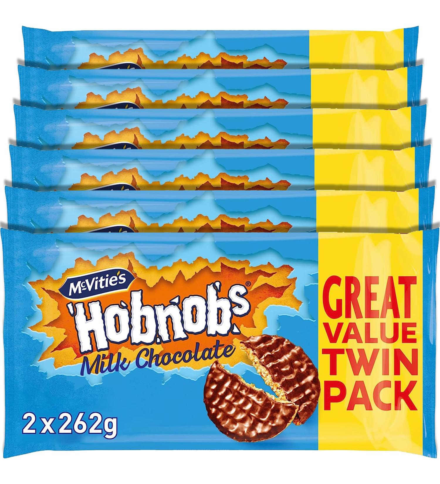 McVitie's Milk Chocolate Hobnobs Twin Pack 2 x 262g (Pack of 6) - Buy Online on SooperMarket.com