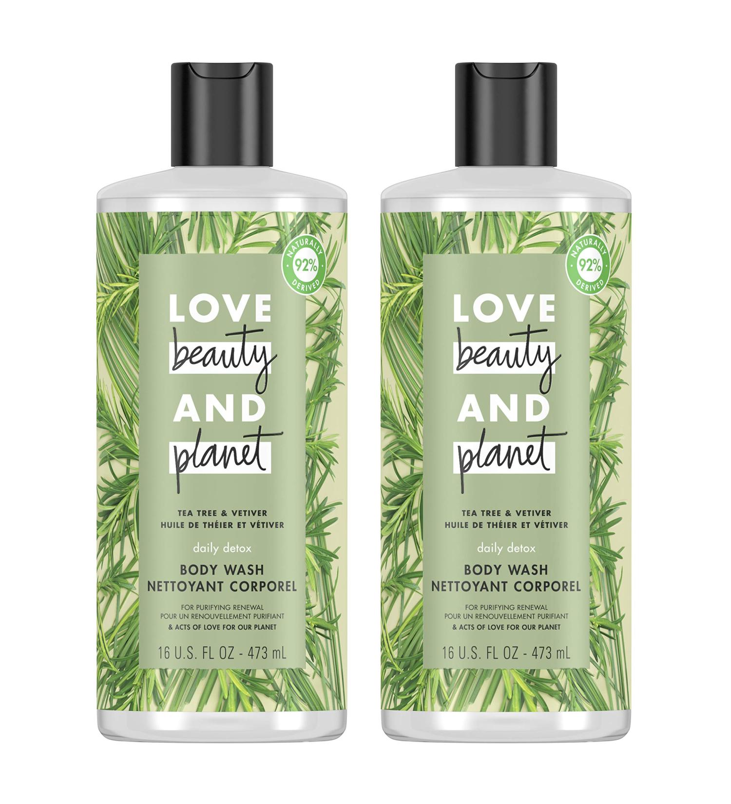 Love Beauty And Planet Tea Tree & Vetiver Body Wash 16 oz (Pack of 2) - Buy Online on SooperMarket.com