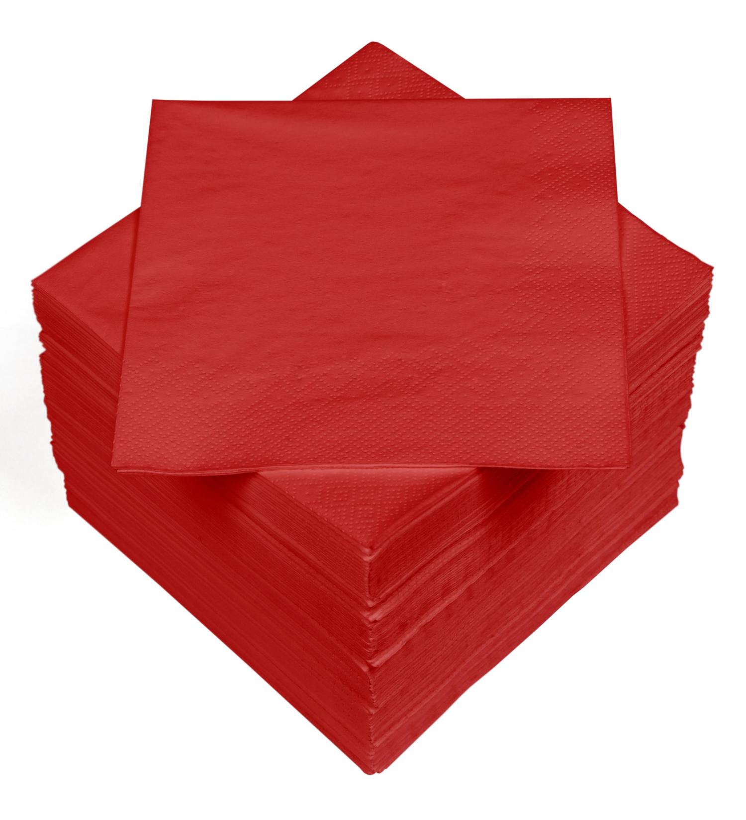 HEKU 100 Red 3-Layer Napkins | 33x33cm | Highly Absorbent & Stylish | Perfect for Events & Gastronomy | Practical 5-Pack - International Shipping Available - Buy Online on SooperMarket.com