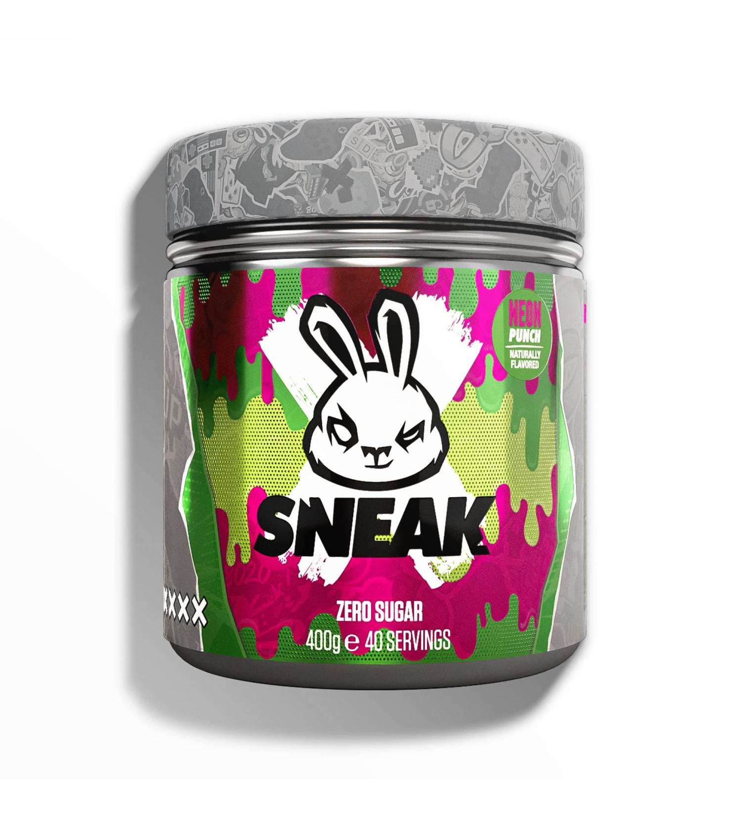 SNEAK Neon Punch In-Game Energy Drink Zero Sugar Vegan | 40 Servings 400g - Buy Online on SooperMarket.com
