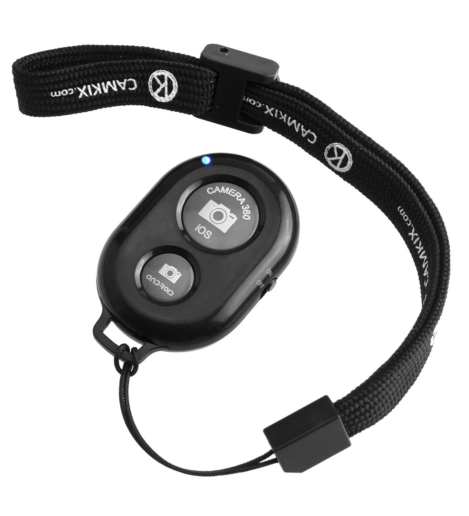 CamKix Bluetooth Camera Shutter Remote for Smartphones - Black Wireless Clicker for iOS and Android - Capture Stunning Photos and Selfies - with Wrist Strap - Buy Online on SooperMarket.com