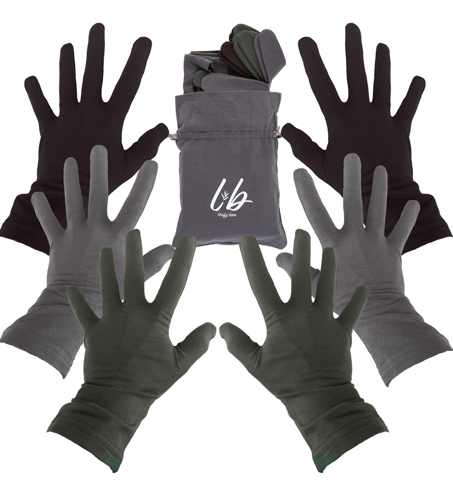 Bamboo Eczema Gloves for Women - Moisturizing Overnight Relief (3 Pairs) - Buy Online on SooperMarket.com