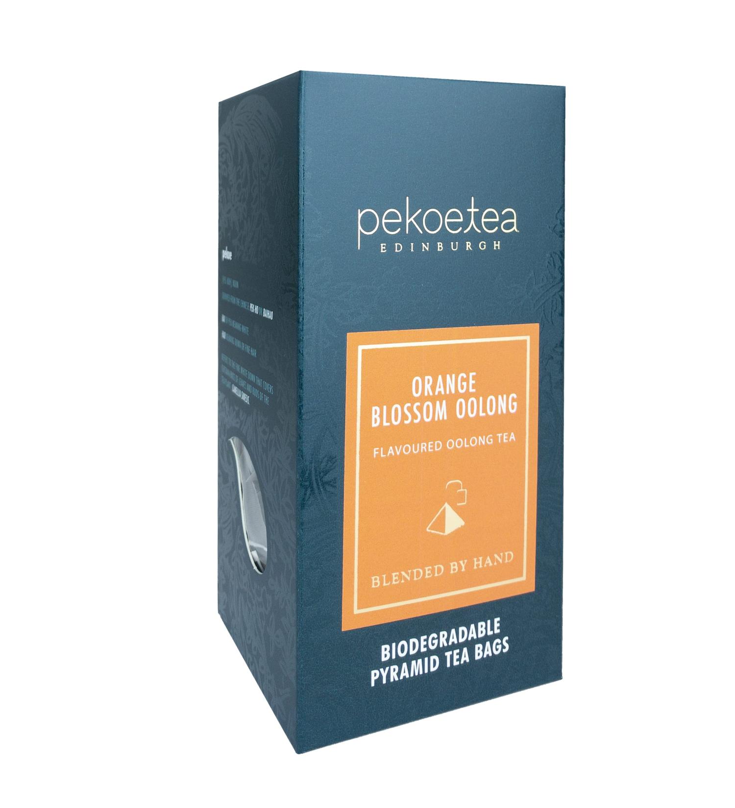 PekoeTea Edinburgh Orange Blossom Oolong Tea - Taiwanese Luxury Blend - 15 Tea Bags - Buy Online on SooperMarket.com