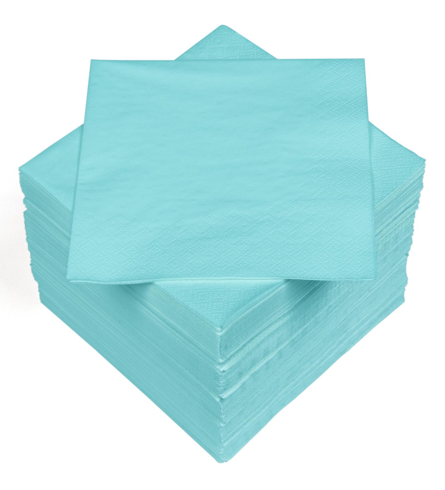 HEKU 100 Light Blue 3-Layer Napkins - 33x33cm Highly Absorbent Stylish & Uniform Quality for Events | Practical 5-Pack - Buy Online on SooperMarket.com