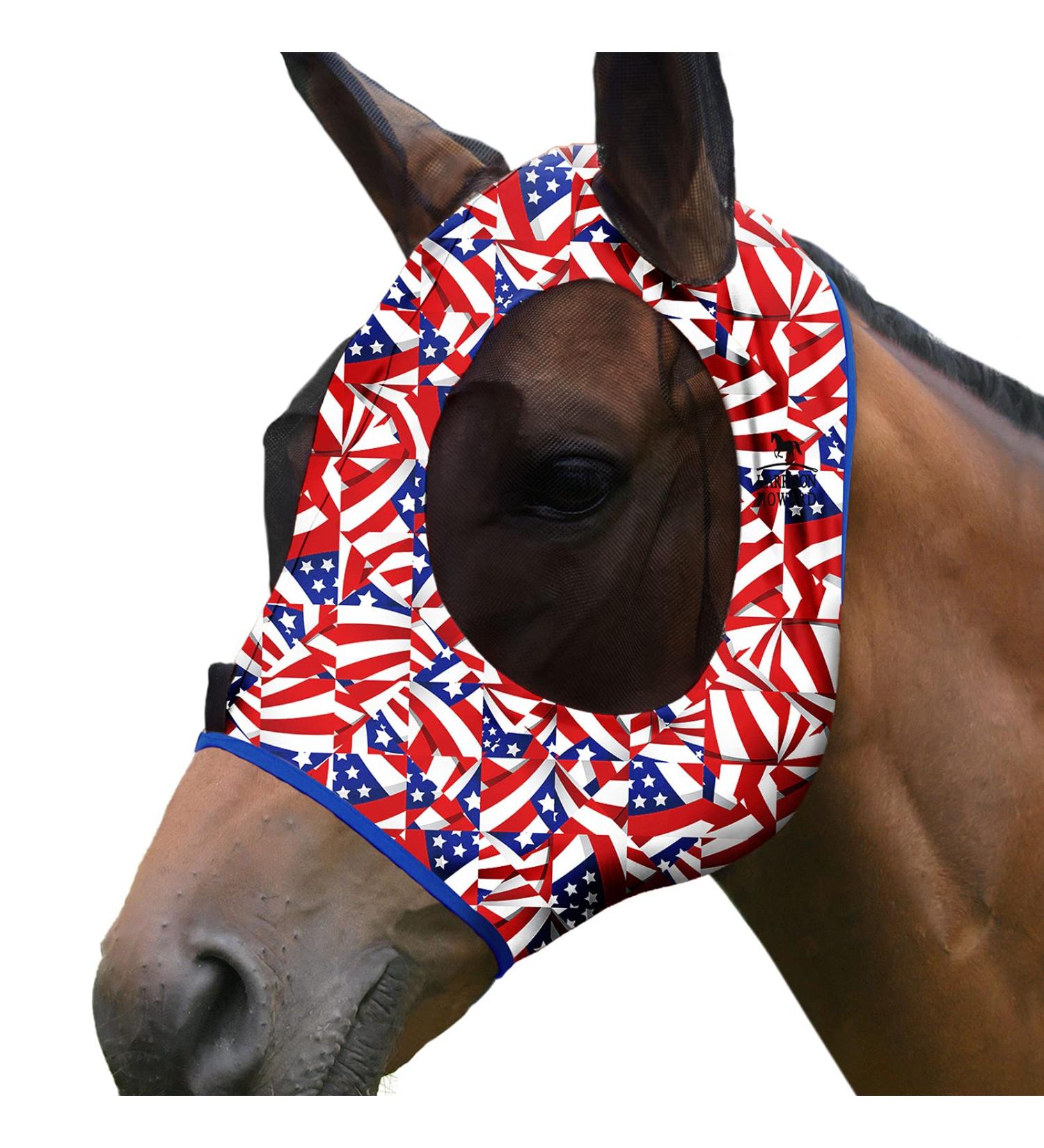 Harrison Howard Elasticity Horse Fly Mask - Excellent Comfort & UV Protection for Your Horse - Buy Online on SooperMarket.com