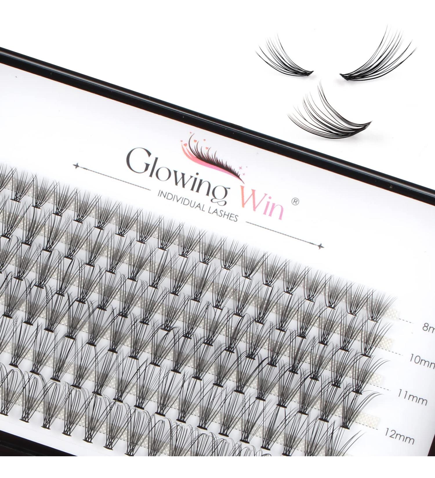 Glowing Win Eyelash Individual Cluster Lashes - 120 PCs DIY Artificial Eyelash Extensions (0.07D 20D Mix 8-14mm) - Unleash Your Beauty - Buy Online on SooperMarket.com
