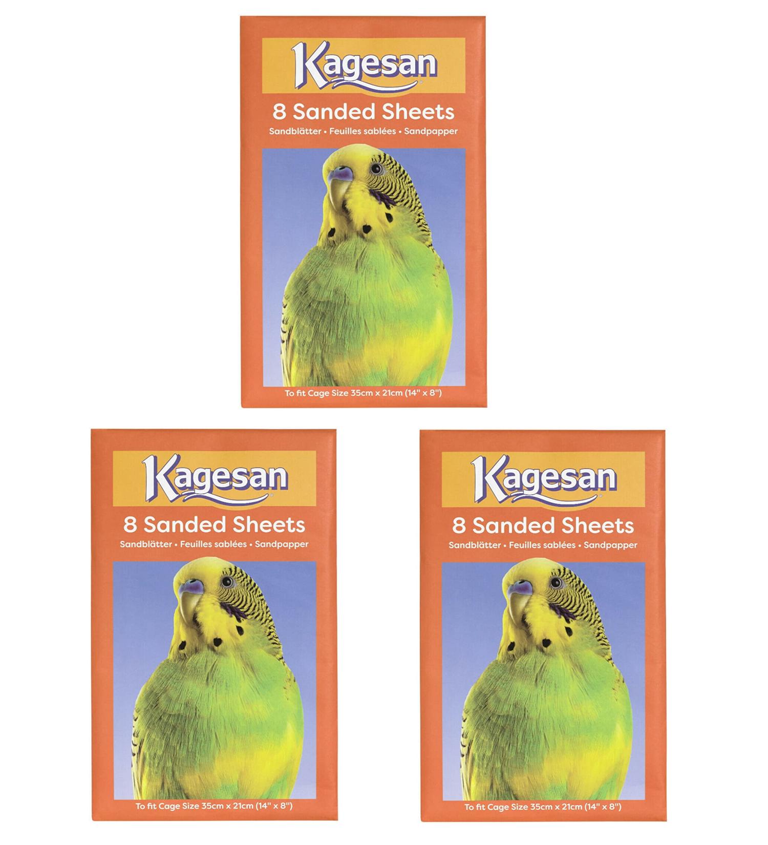 3 PACK KAGESAN ORANGE BIRD CAGE SAND PAPER SHEETS 24 SHEETS 35 X 21 CM 14 X 8 - Buy Online on SooperMarket.com