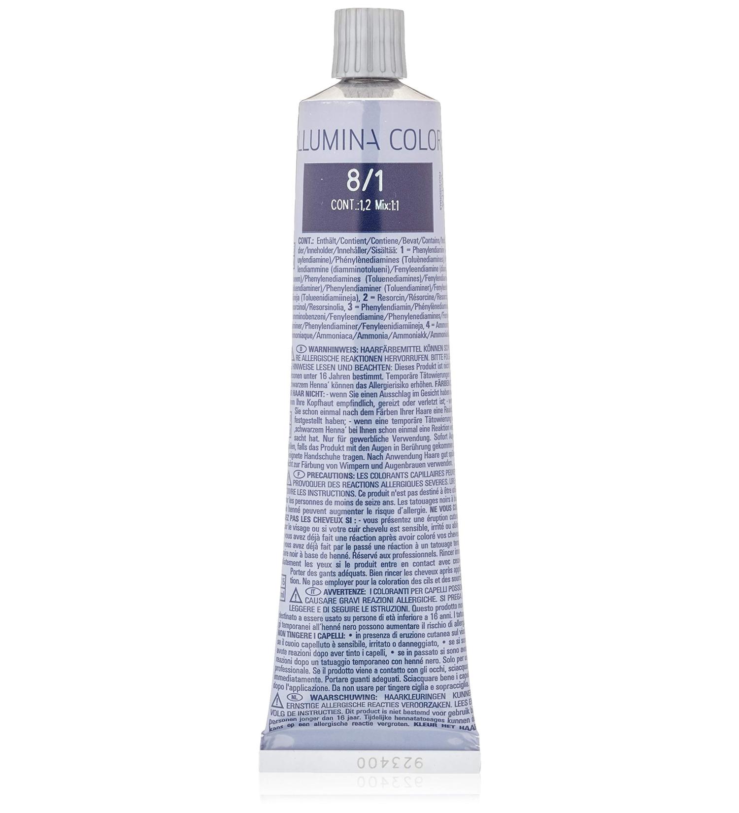 Wella Professionals Illumina Color 8/1 60ml - Premium Hair Color Bright Ash Blonde - International Shipping Available - Buy Online on SooperMarket.com