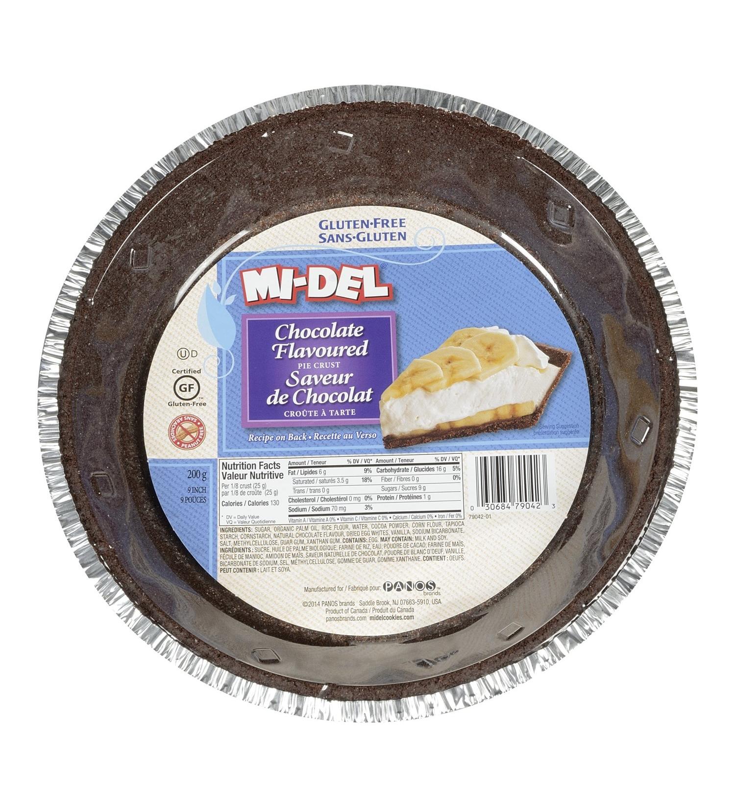MI-DEL Gluten Free Chocolate Snap Pie Crust 200g Chocolate 200 Gram - Buy Online on SooperMarket.com