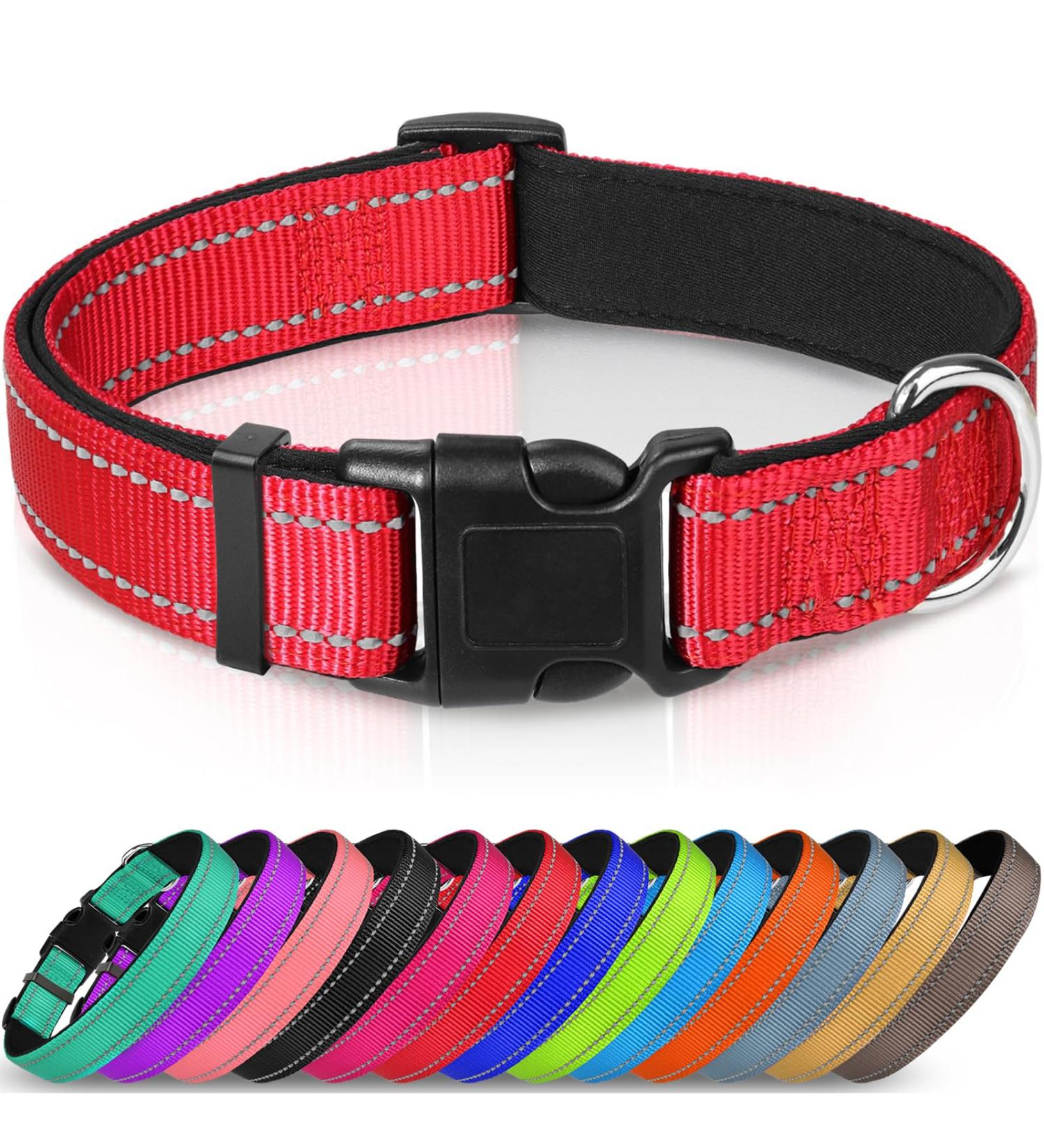 Buy Joytale Reflective Dog Collar for Large & XL Dogs - Red | Durable & Stylish (Pack of 1) - Buy Online on SooperMarket.com