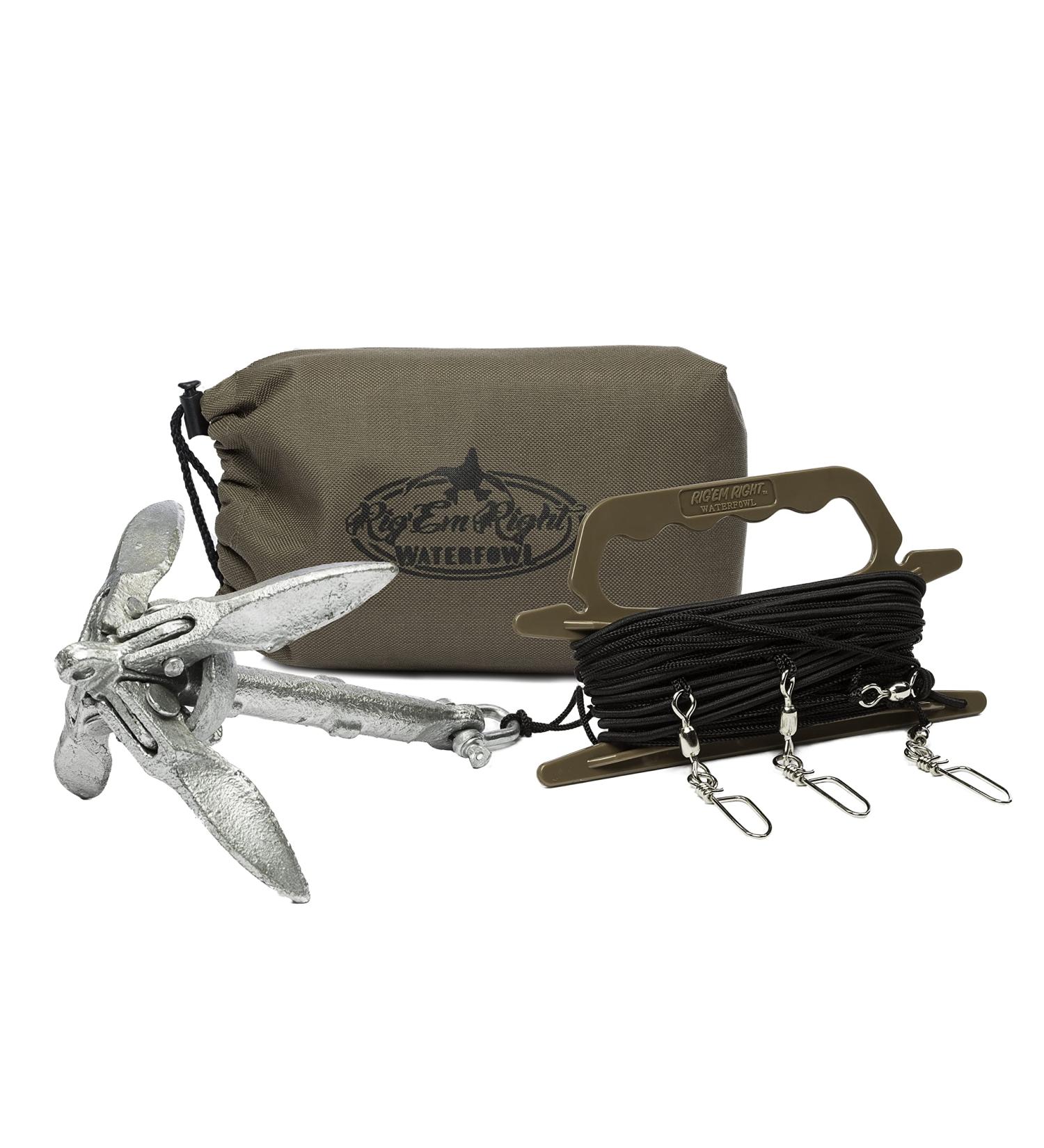 Rig'Em Right Waterfowl Jerk Rig Decoy Motion Device for Duck Hunting - Gives Motion for up to Four Decoys