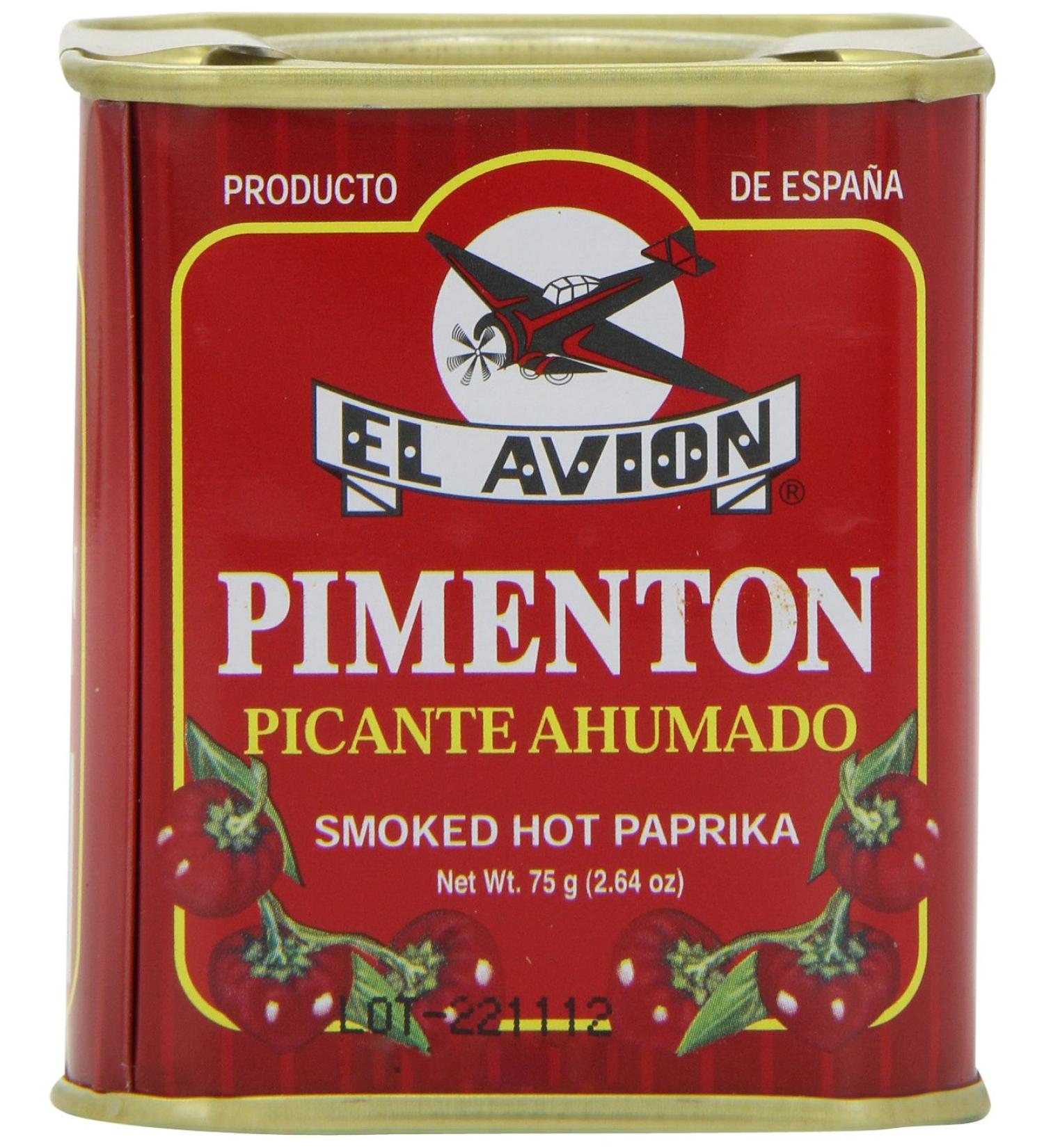 El Avion Smoked Hot Paprika 75g - Pimenton Picante Ahumado - Red Pack of 1 - Buy Online on SooperMarket.com