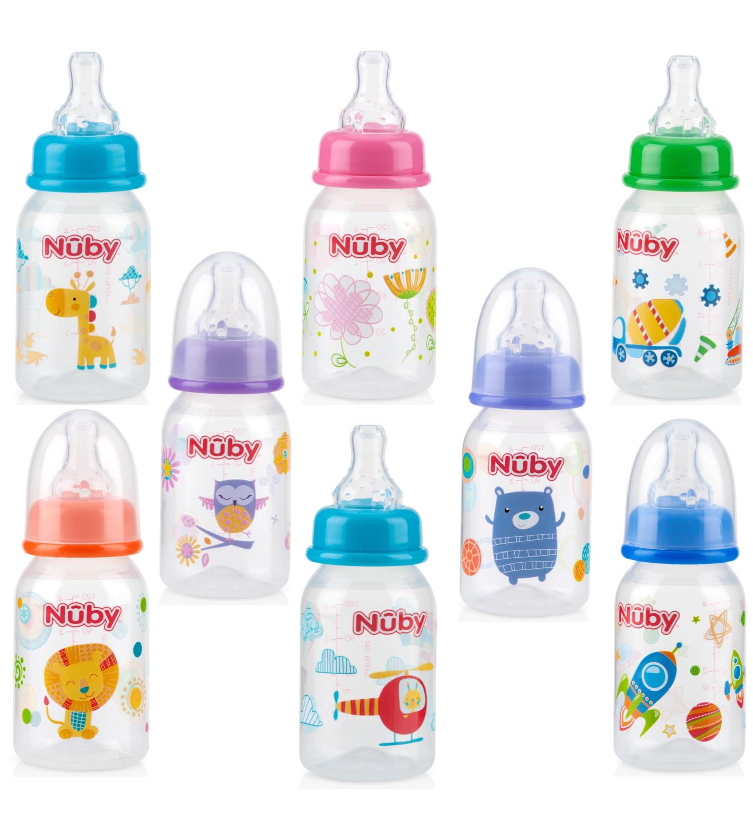 Nuby Printed Non-Drip Bottle  4 Ounce  Colors May Vary - Buy Online on SooperMarket.com