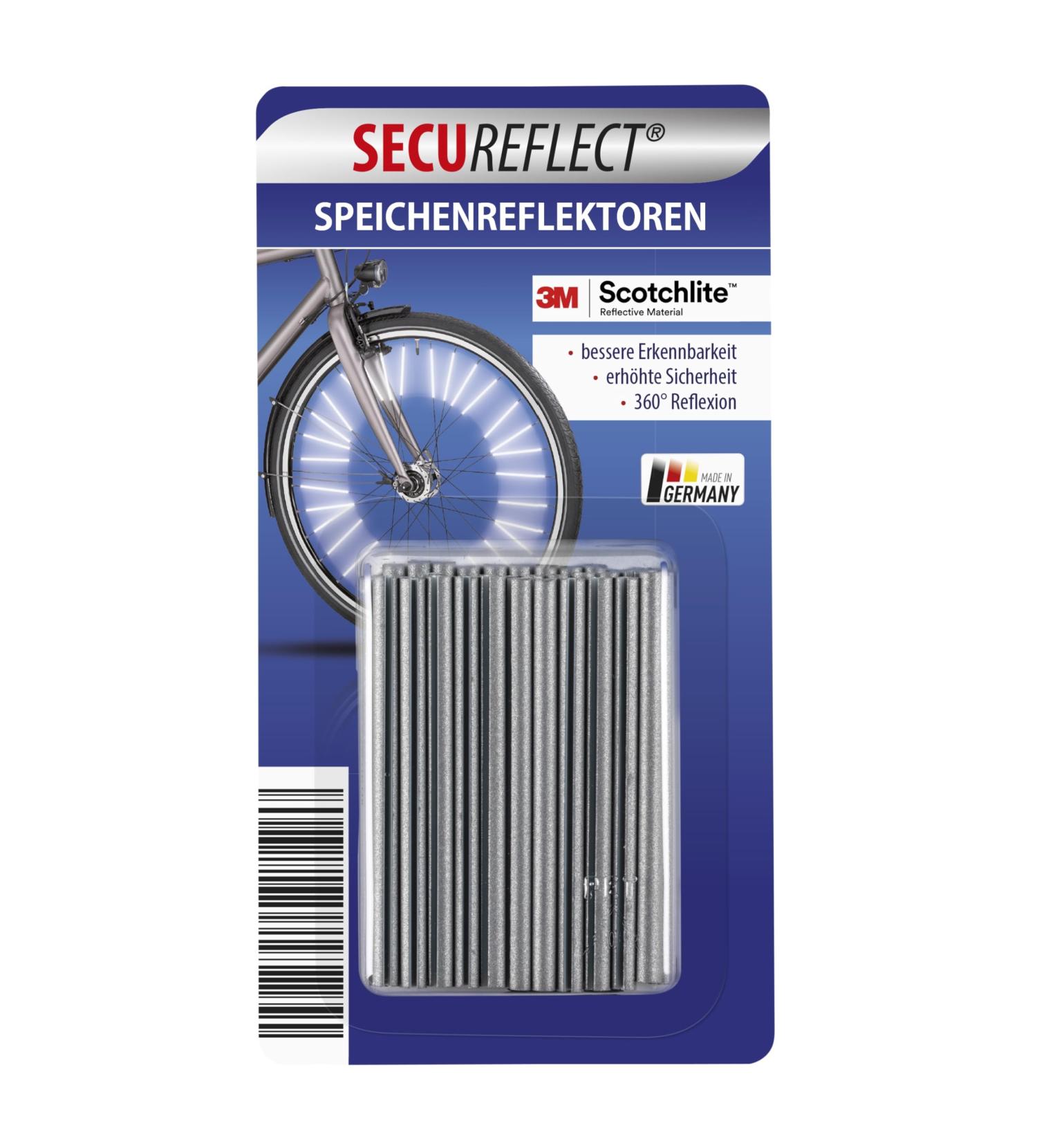 SECUREFLECT 72-Piece Bicycle Spoke Reflectors | 3M Scotchlite Reflective Material | ORIGINAL StVZO Approved - Buy Online on SooperMarket.com