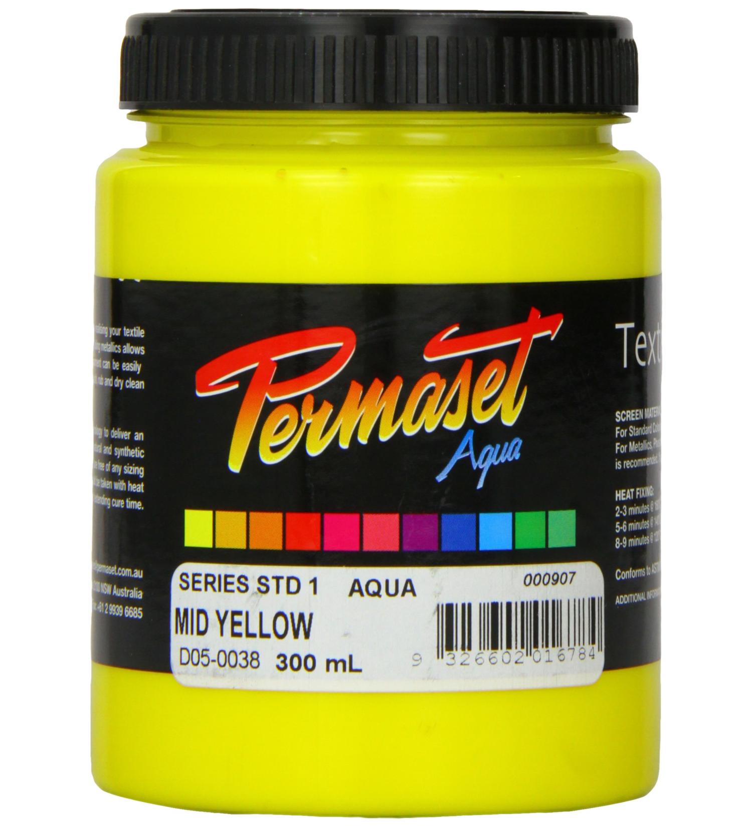 Permaset Aqua Mid Yellow Standard Colors 300ml (P000907) - Fast Shipping - Buy Online on SooperMarket.com