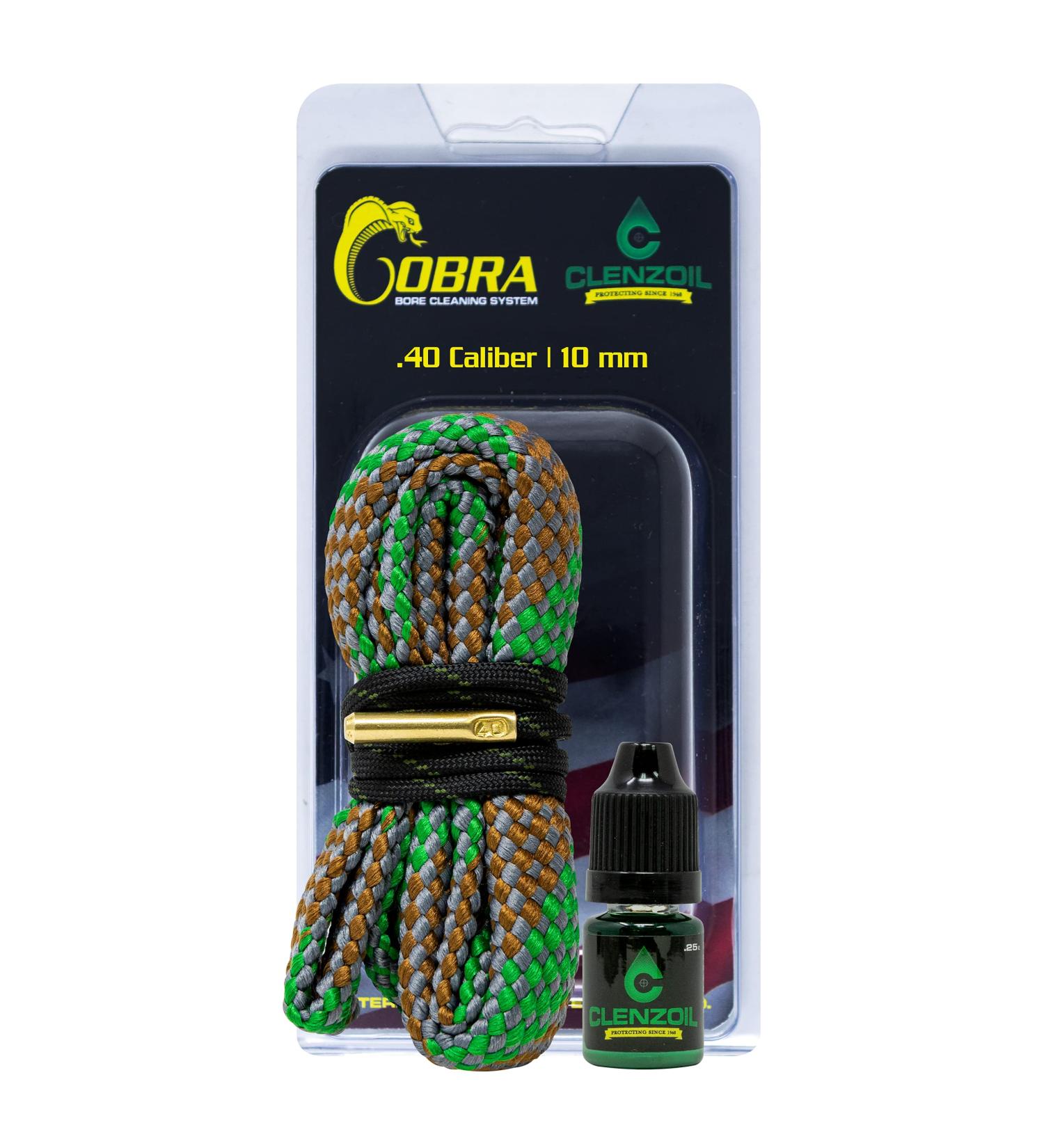 Clenzoil Field & Range 40 Cal 10mm Cobra Bore Cleaner Kit for 40 Caliber Guns | CLP Gun Bore Cleaner Solution Included - Buy Online on SooperMarket.com