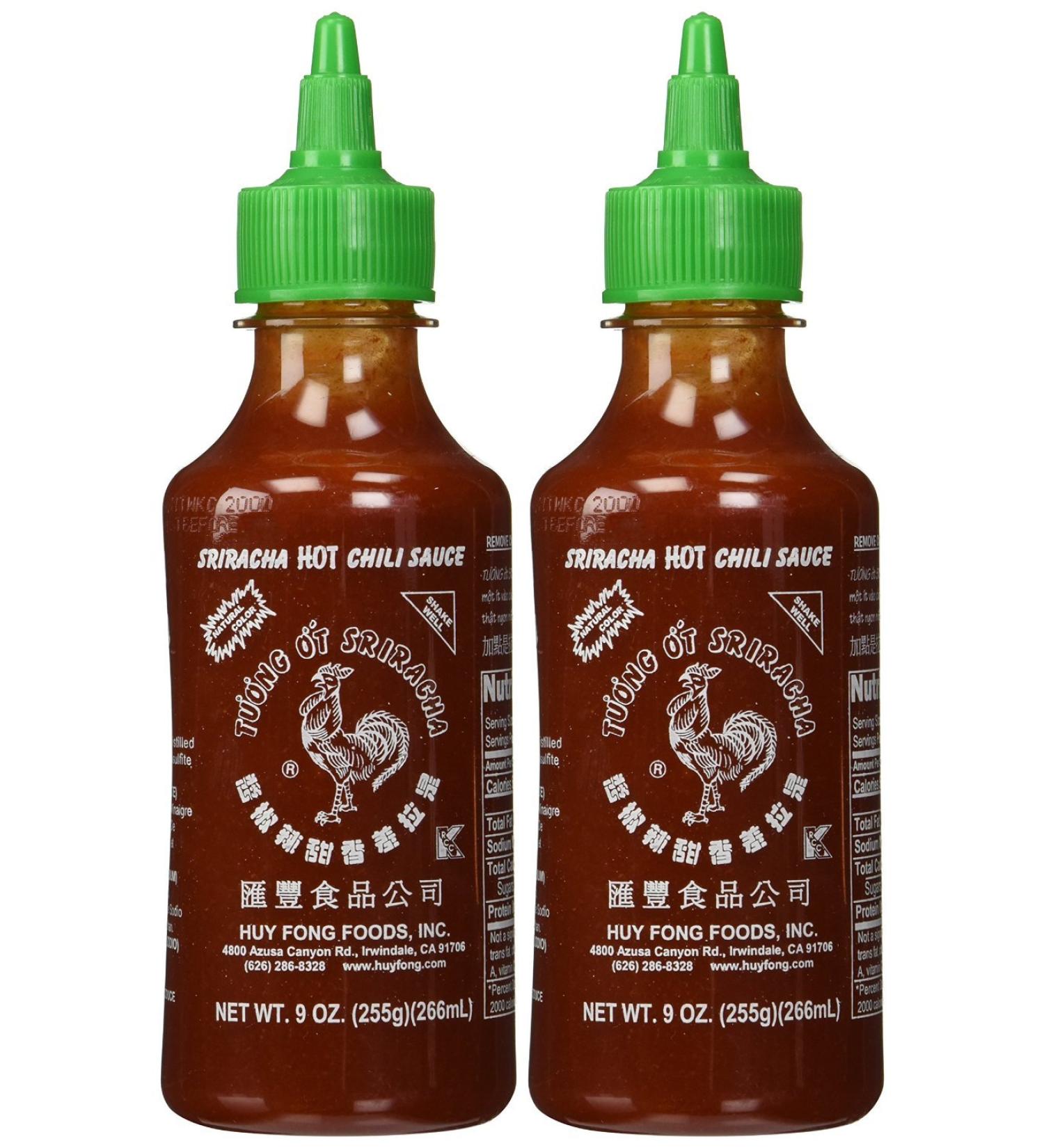 Huy Fong Sriracha Hot Chili Sauce, 17 oz Bottles, 2 pk Bundle