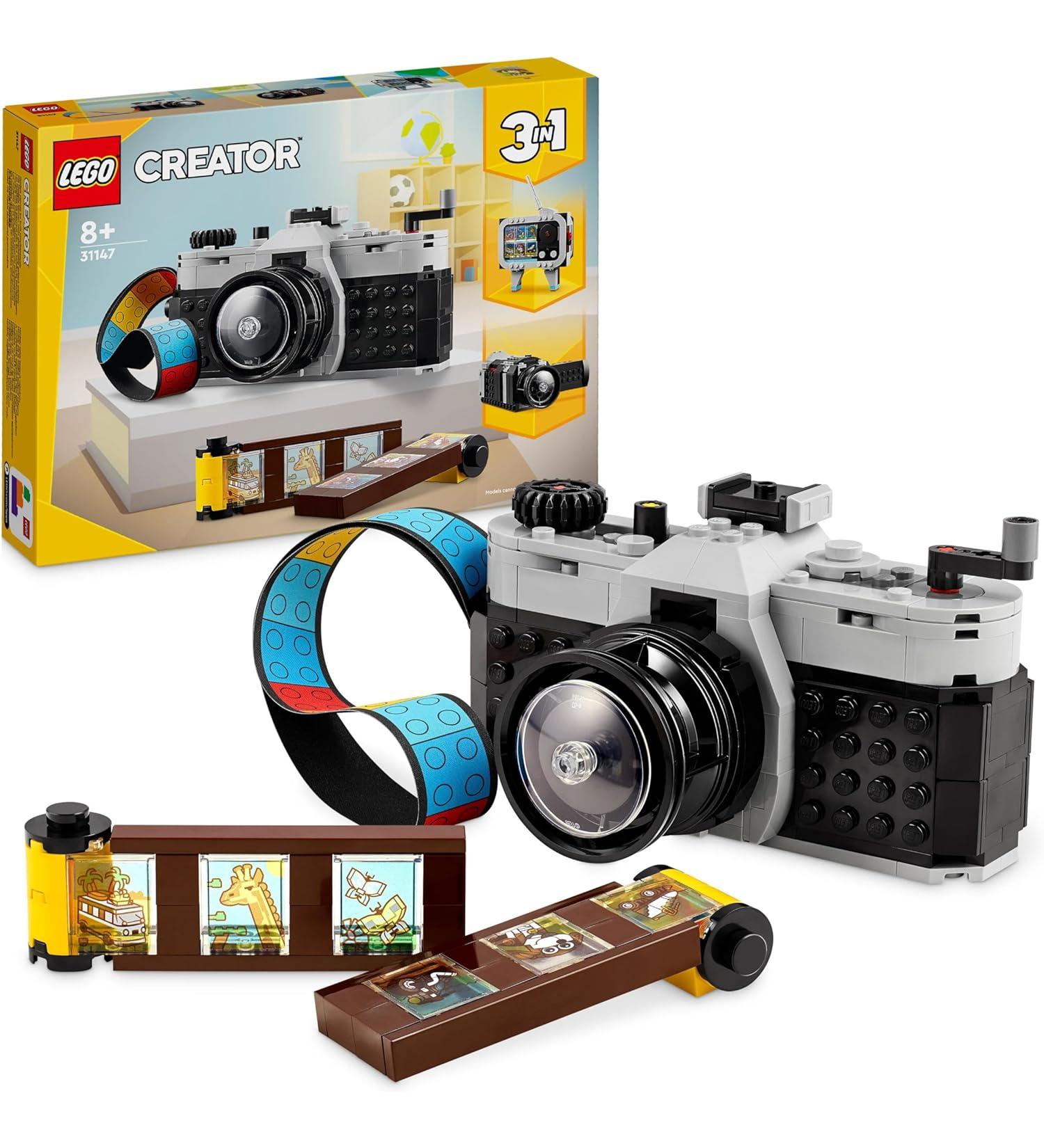 LEGO Creator 3in1 Retro Camera Toy to Video Camera to TV Set  Kids' Desk Decoration or Bedroom Accessories  Photography Gifts for Girls and Boys Aged 8 Plus Years Old Who Enjoy Creative Play 31147 - Buy Online on SooperMarket.com