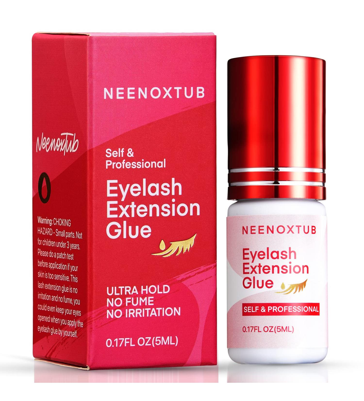 Sensitive Eyelash Extension Glue - 6-7 Weeks Retention | Professional Lash glue for Sensitive Eyes - Extra Strong Bond | 5ml Black - Buy Online on SooperMarket.com