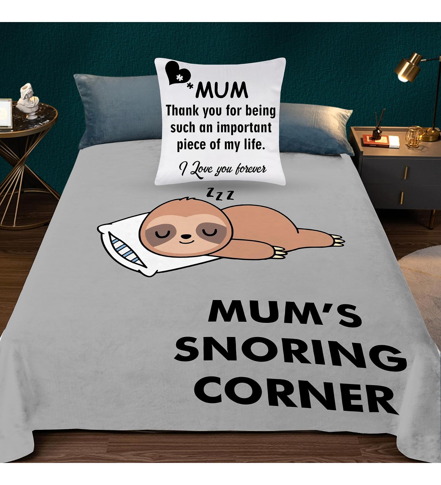 Merclix Mum Blanket & Cushion Cover Set - Perfect Mum Gifts for Birthday or Special Occasions - Buy Online on SooperMarket.com