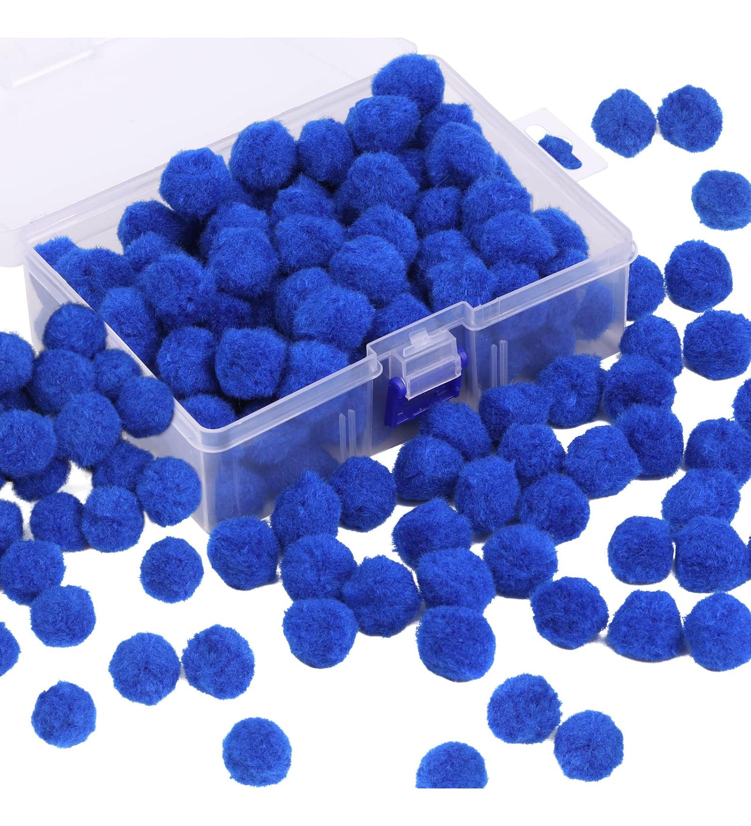 150 Blue 1 Inch Pom Poms for Crafts - Creative Decorations & DIY Projects - Buy Online on SooperMarket.com
