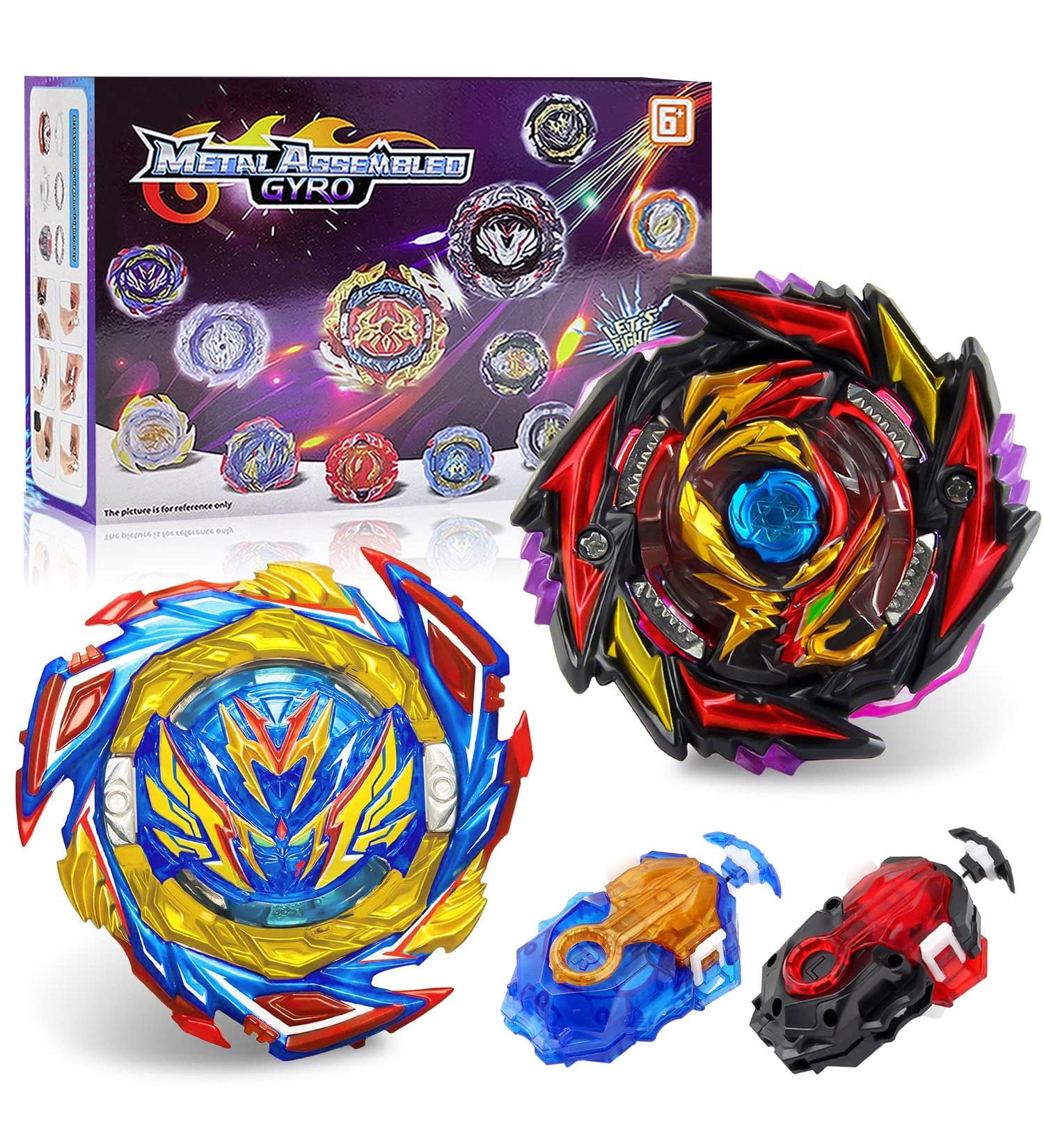 2 in 1 Bey Burst Turbo Starter Set - 4D Metal Fusion Toys for Kids & Adults | Perfect Christmas & Birthday Gift - Buy Online on SooperMarket.com