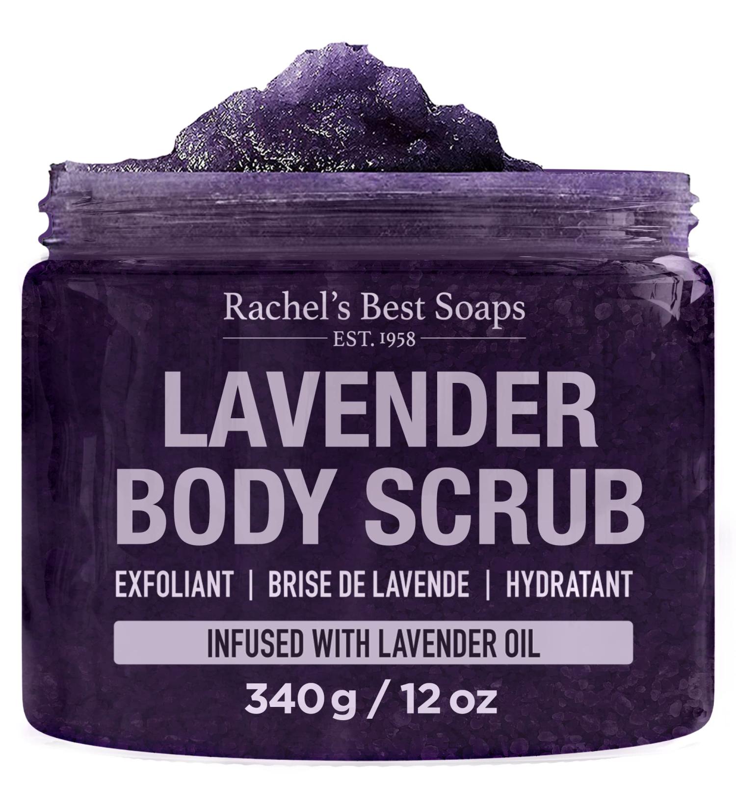 Lavender Sea Salt Body Scrub with Shea Butter and Aloe Vera - 340g/12oz - Buy Online on SooperMarket.com