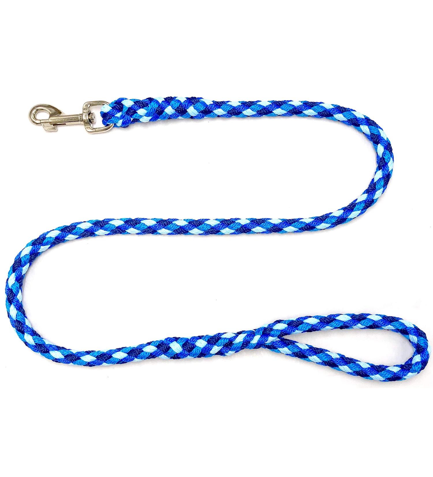 Dog leash large dogs jumbo with hand loop up to 80 kg / guide line / practice line / training line very stable 17 colors (2m ocean (4 blue tones)) 2m Ocean (4 blue tones)