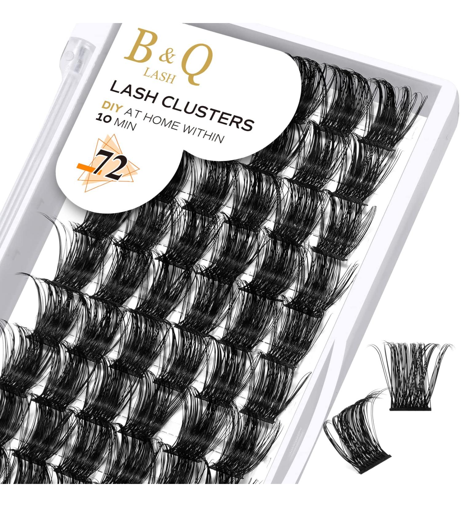 72 D Curl B&Q Lash Clusters | Natural DIY Eyelash Extensions | D-12mm B 07 - Buy Online on SooperMarket.com