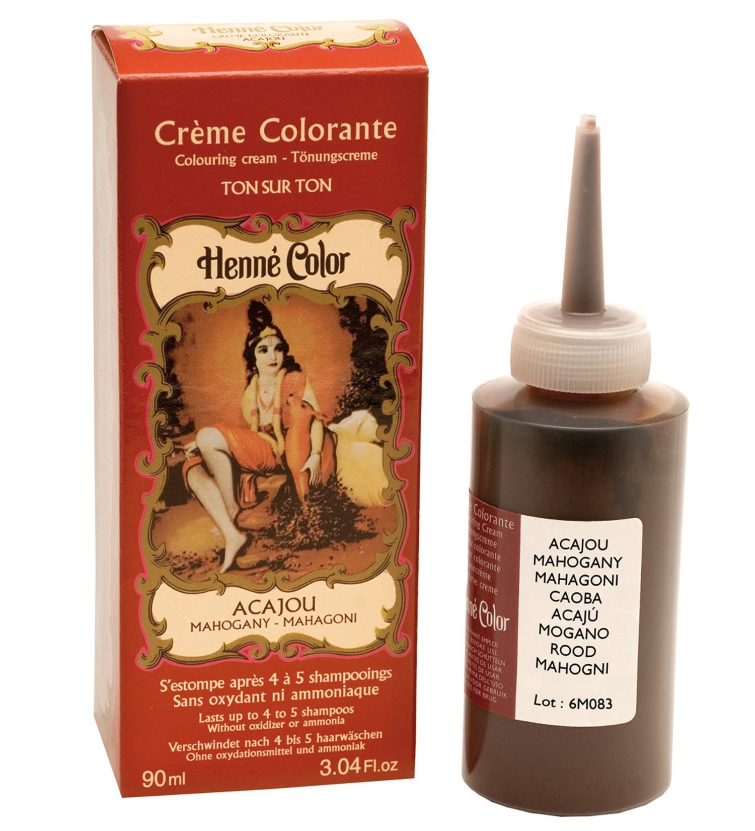 Henne Color Mahogany Henna Hair Colouring Cream 90ml - Natural Hair Dye - Buy Online on SooperMarket.com