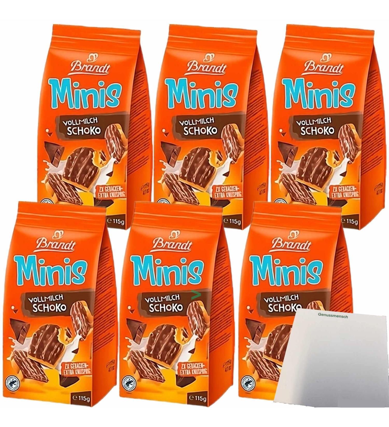 Buy Brandt Mini Zwieback Milk Chocolate 6-Pack (6x115g) - International Shipping Available! - Buy Online on SooperMarket.com