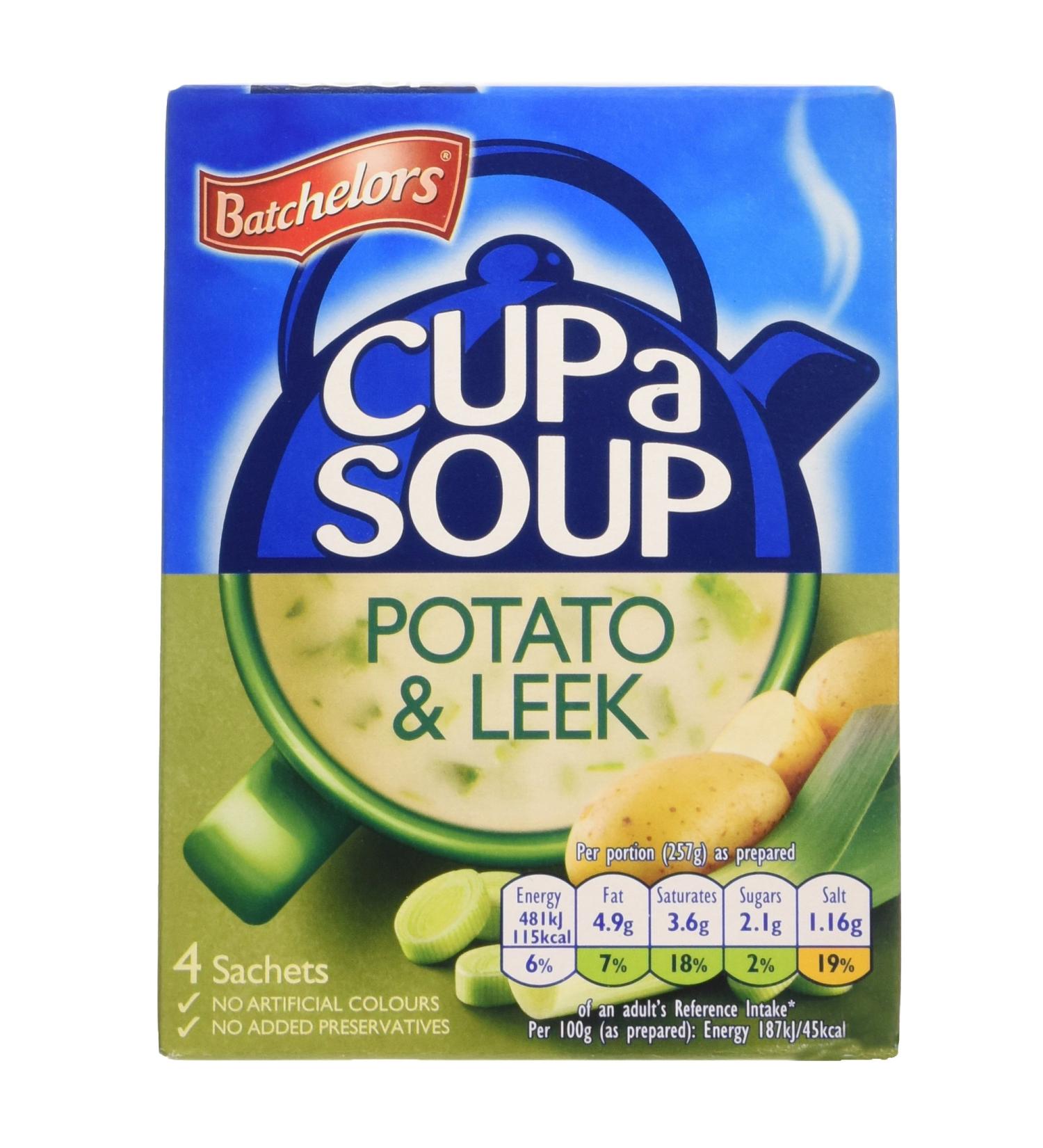 Batchelors Creamy Potato and Leek Cup a Soup 4 Sachets 107g - Buy Online on SooperMarket.com