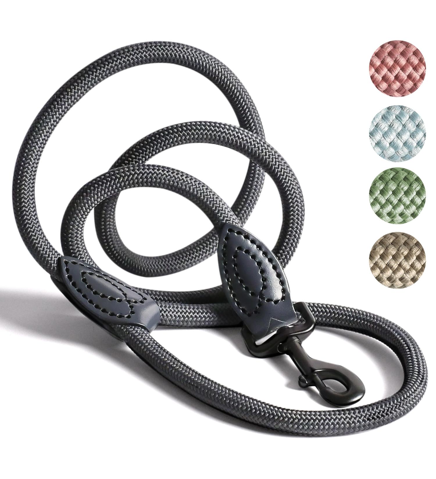Premium 1.7m Training Leash for Medium to Large Dogs | Durable Braided Rope Leash in Anthracite - Ideal for Online Orders - Buy Online on SooperMarket.com
