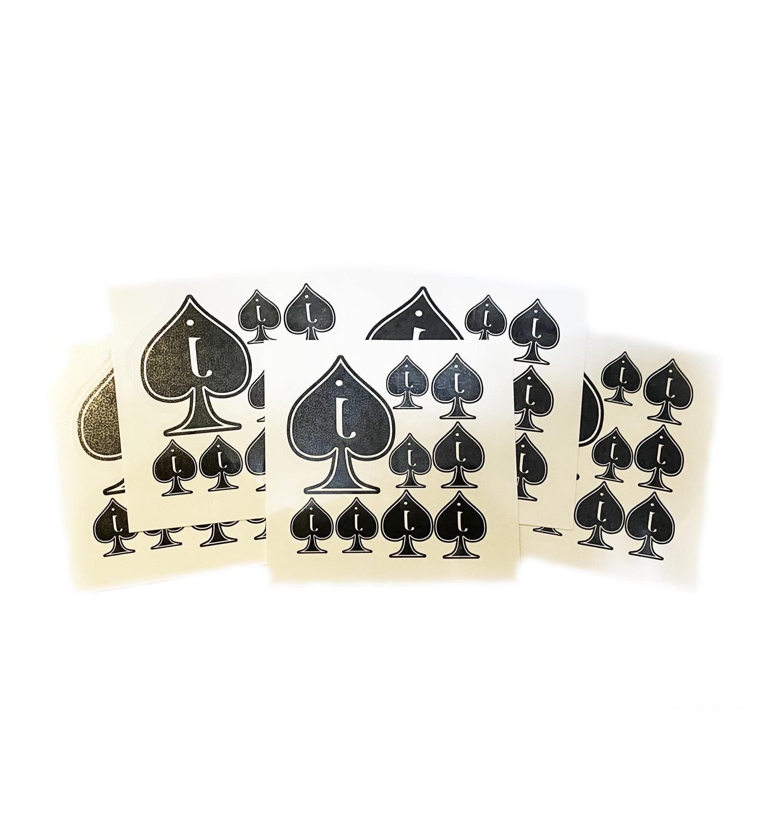 40pc Temporary Tattoo Jack of Spades and Queen of Spades