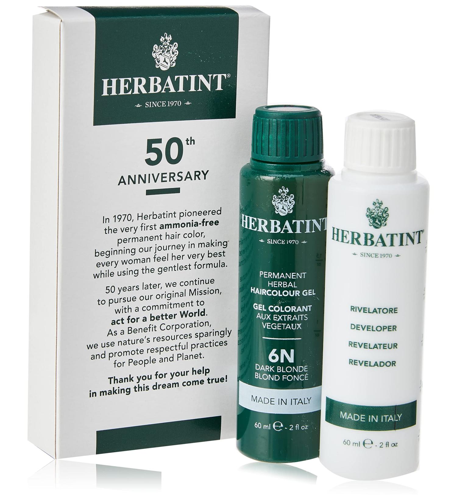 Herbatint 6N Dark Blonde Hair Dye - Natural Permanent Hair Color - Buy Online on SooperMarket.com