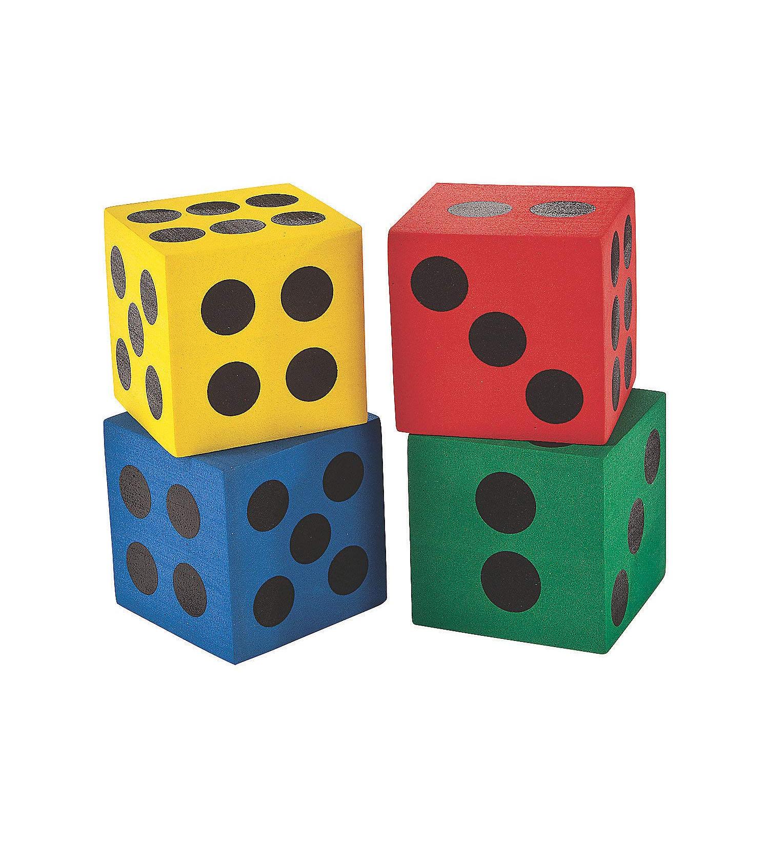 Fun Express Jumbo Foam Dice - 4 Piece Set
