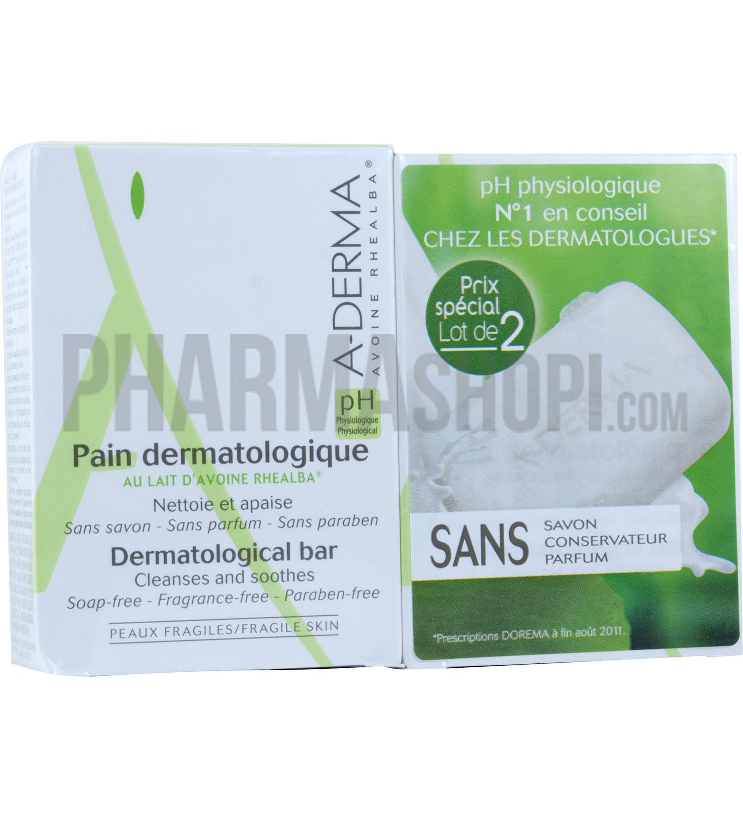A-DERMA Soap Free Dermatological Bar 2x100g
