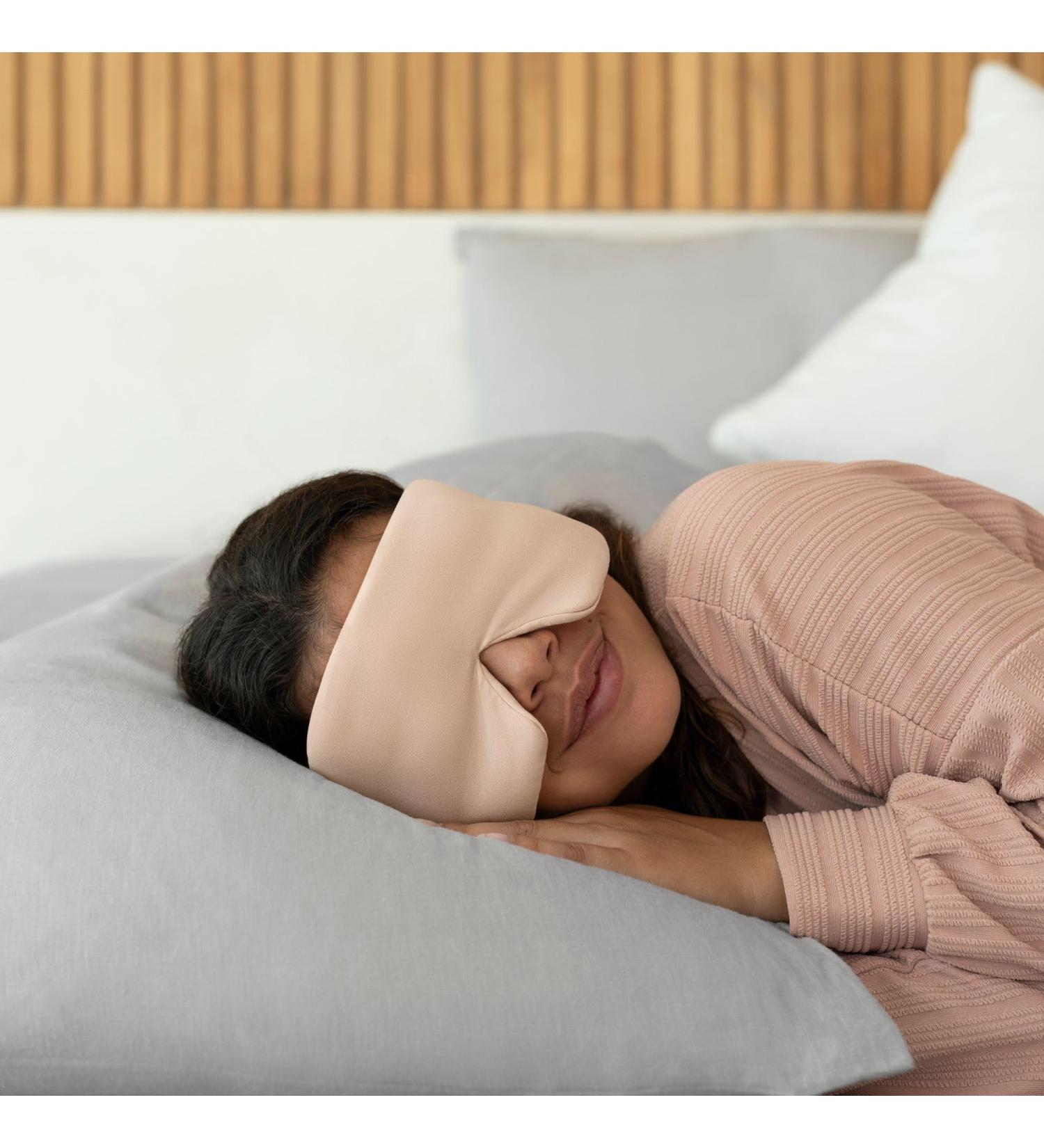 Baloo Silk Weighted Sleep Mask | Mulberry Silk Eye Mask | Sound-Muffling Blindfold for Deep Sleep | Relaxation & Tranquility with Rose Quartz Crystal - Buy Online on SooperMarket.com