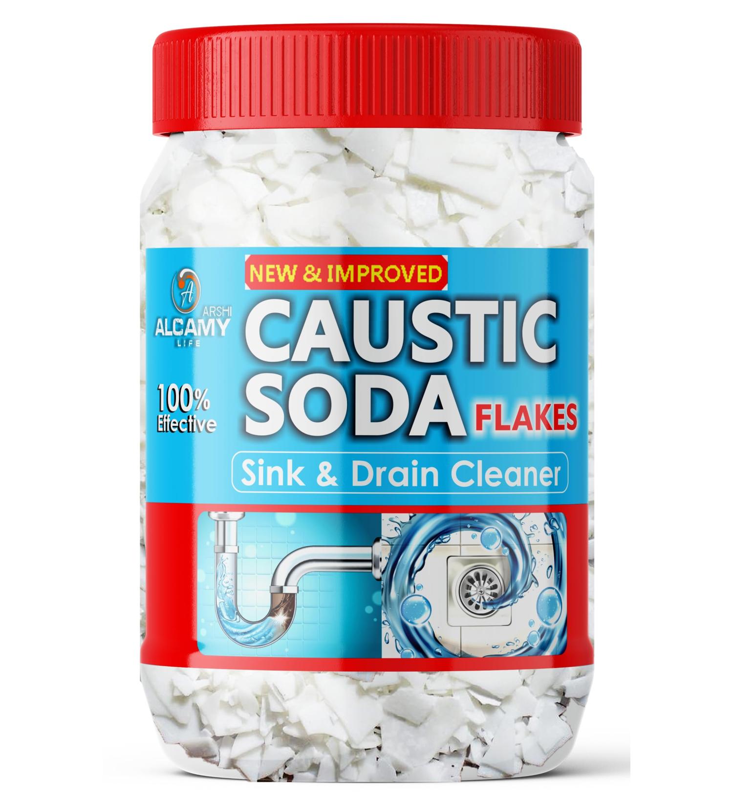 Buy Pure Caustic Soda Drain Cleaner Flakes 420GM | Powerful Chimney Cleaner for Deep Cleaning - Buy Online on SooperMarket.com
