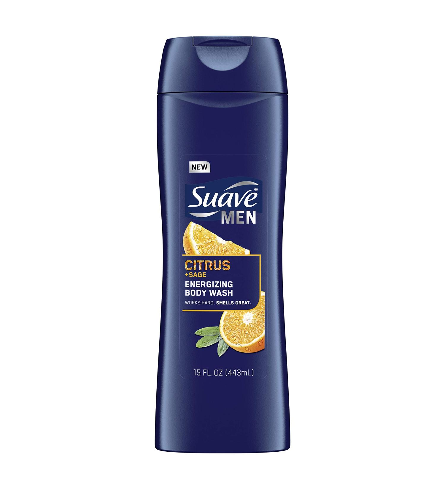 Buy Suave Men Body Wash Citrus & Sage - Energizing Clean Scent 15 oz - Buy Online on SooperMarket.com