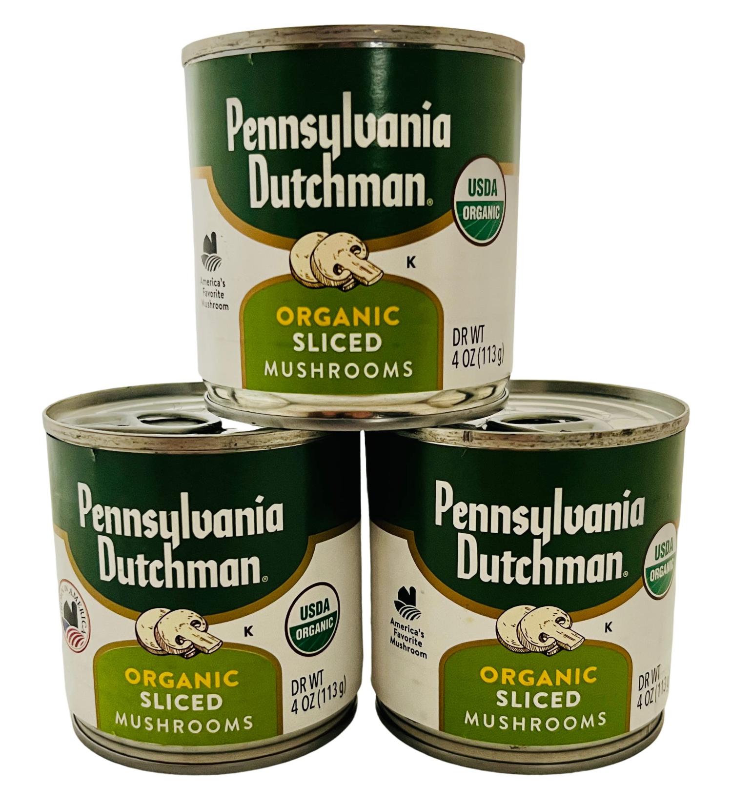 Organic Pennsylvania Dutchman Sliced Mushrooms - Three 4 oz Cans - Buy Online on SooperMarket.com