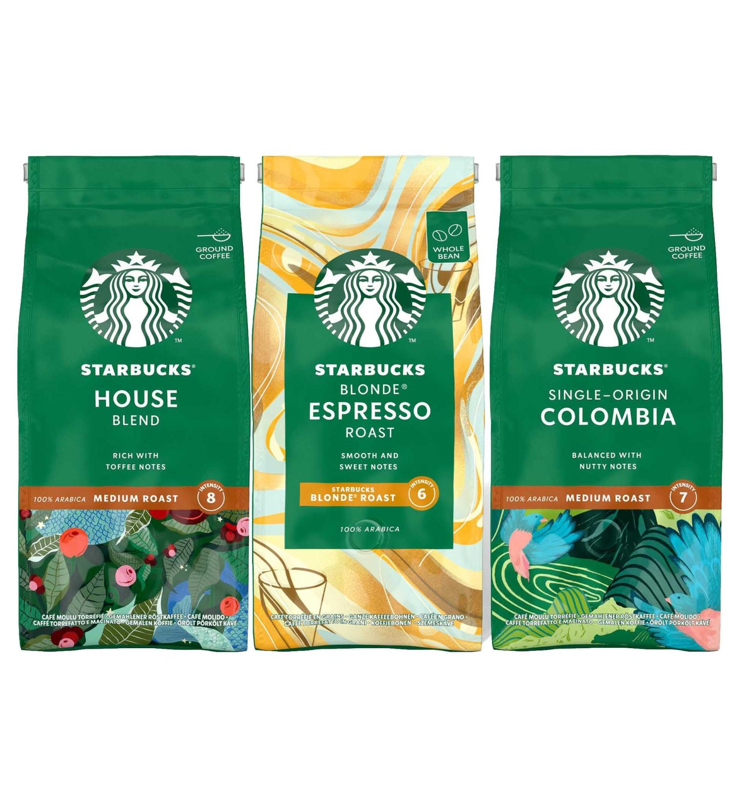 Starbuck Variety Bundle 200g - Colombian House Blend & Blonde Espresso Roast & Ground Coffee 200g - Buy Online on SooperMarket.com