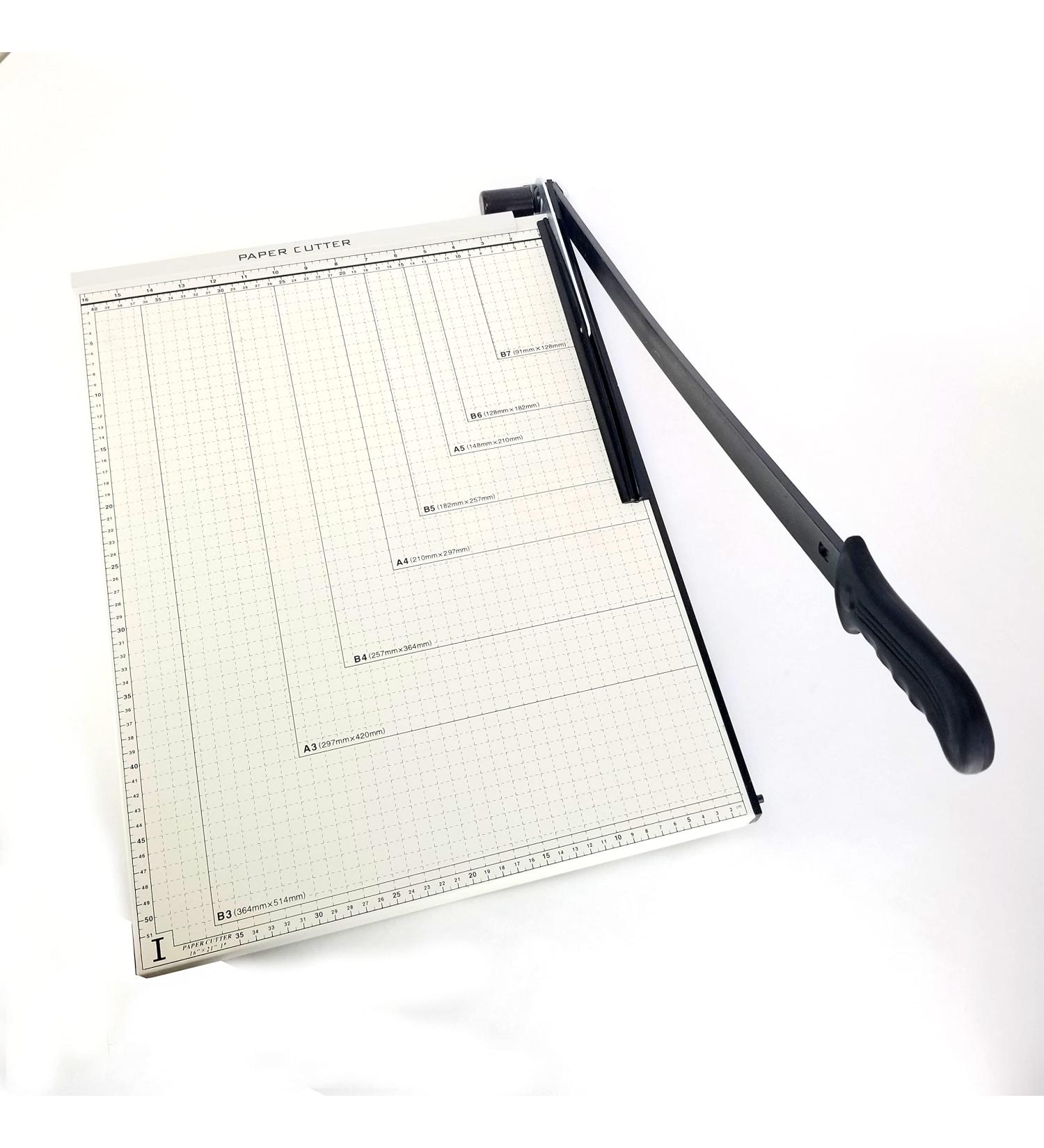 A4 Guillotine Paper Cutter with Metal Base  (12" x 10" inch top)  Paper Trimmer with Multi Sheet Capacity  Heavy Duty Blade for Photo Craft Cardstock  Large Paper Cutter for Home or Office - Buy Online on SooperMarket.com