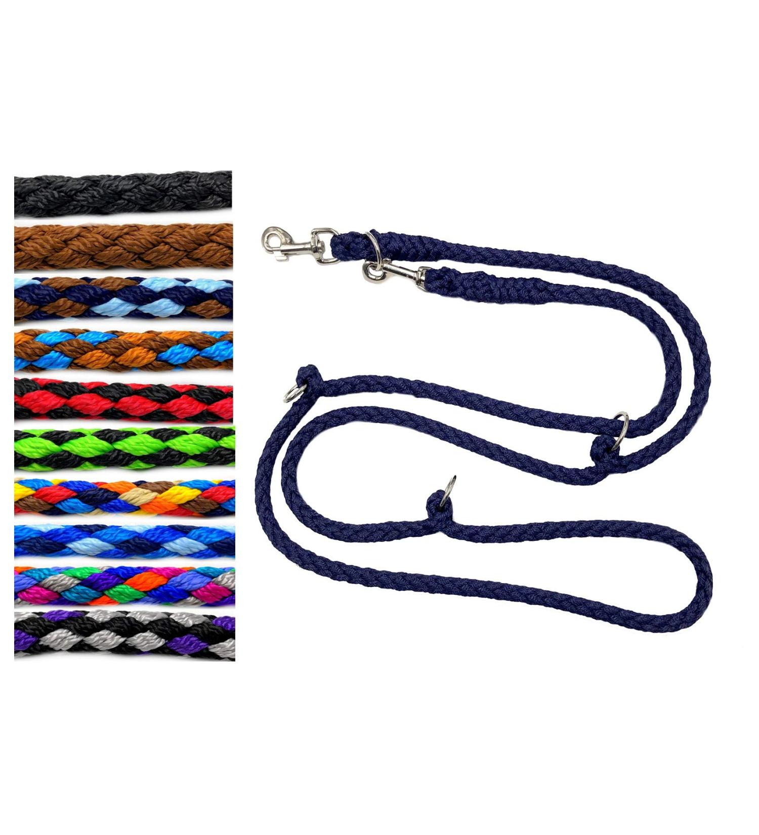 Adjustable Dog Exercise Line for Large Dogs up to 80 kg - 2.40m 2.80m 3.50m 5m | 17 Fabrics | Durable & Stable Navy Blue 4-Fold Design - Buy Online on SooperMarket.com
