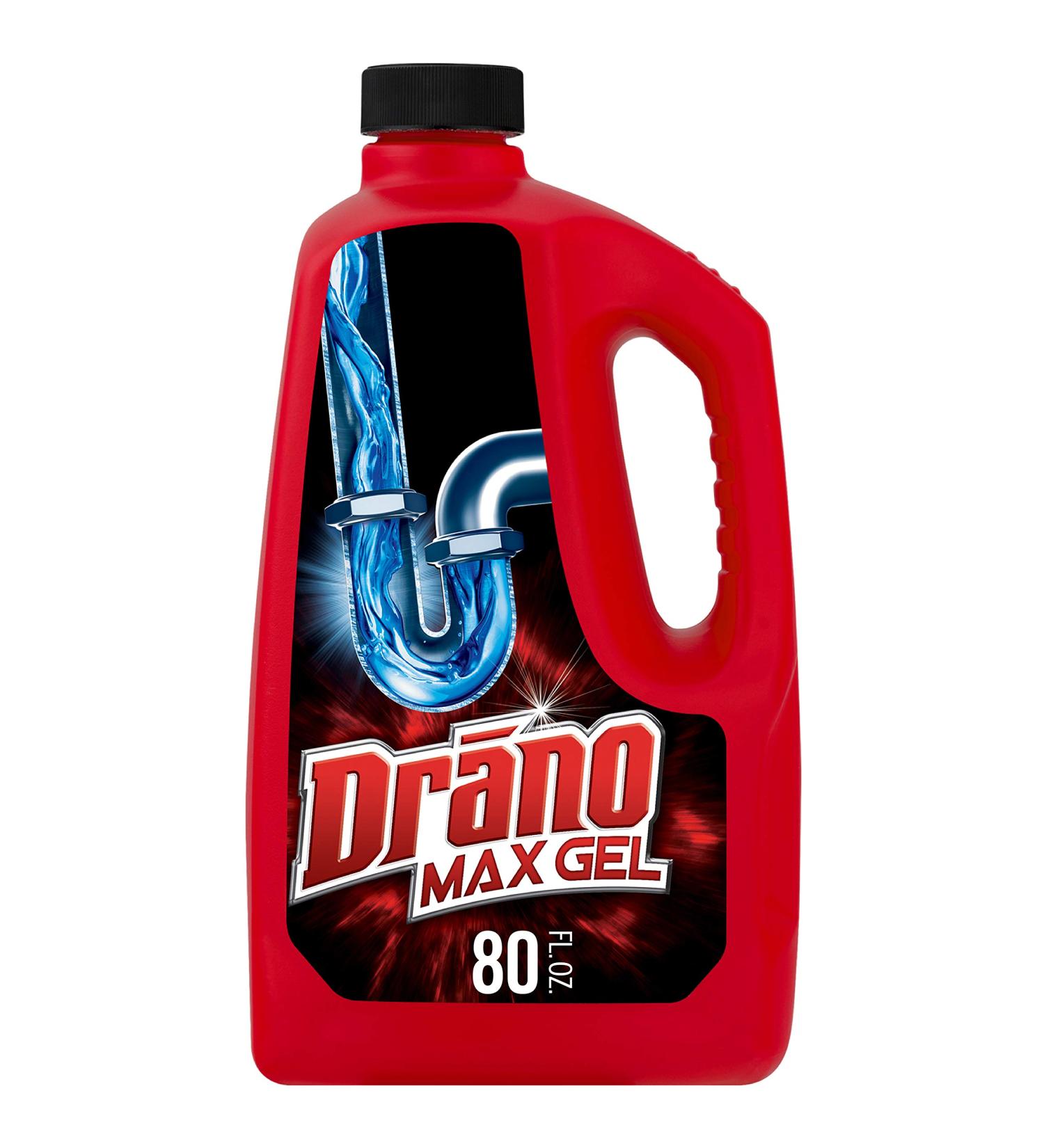 Drano Max Gel Clog Remover 80 oz - Powerful Drain Cleaner for Stubborn Clogs - Buy Online on SooperMarket.com