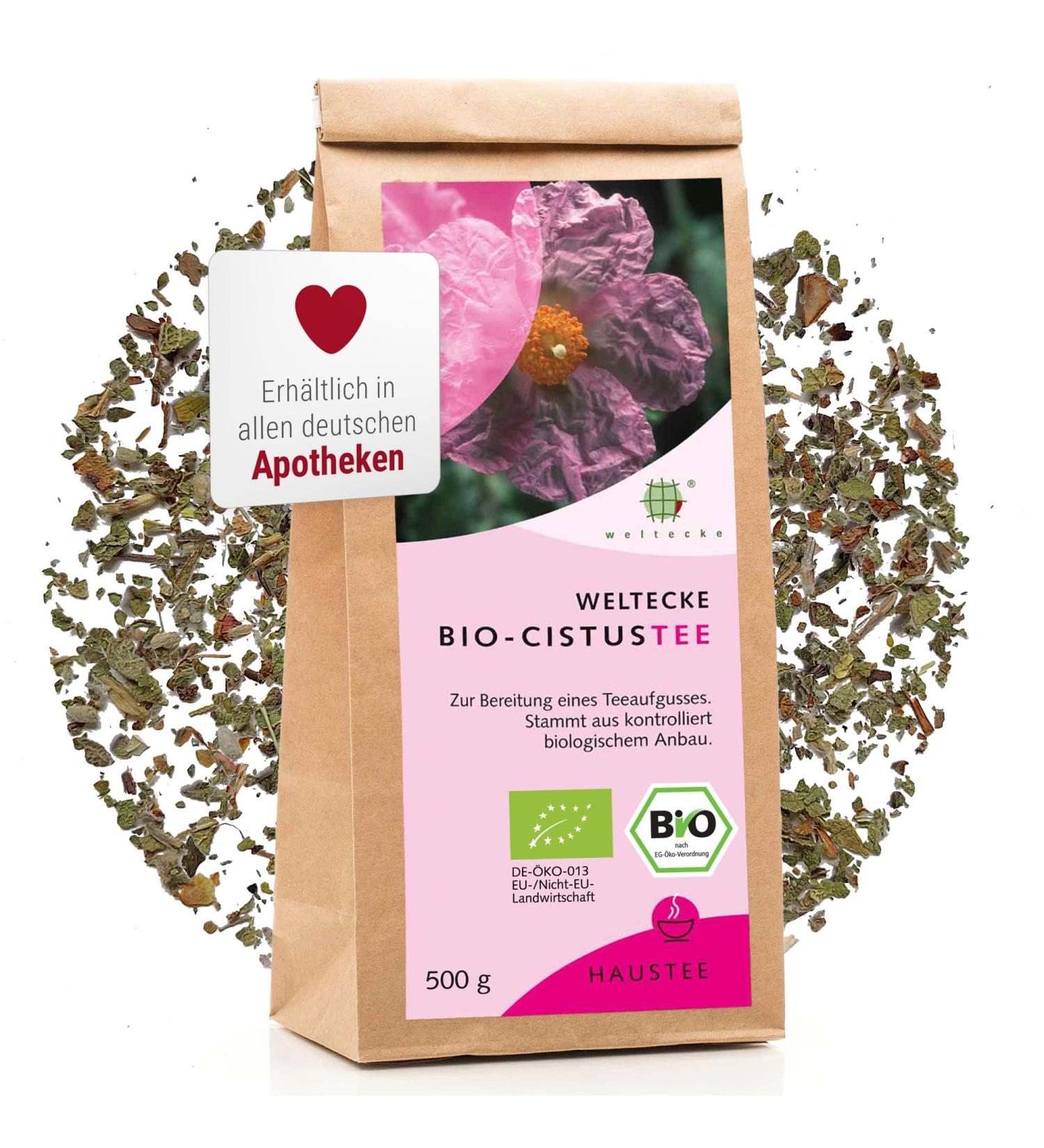 World Corner Bio-Zistrosen Tea 500g - Freshly Filled in Germany | Aromatic Herbal Tea | Vegan | No Artificial Flavors or Sugar - Buy Online on SooperMarket.com