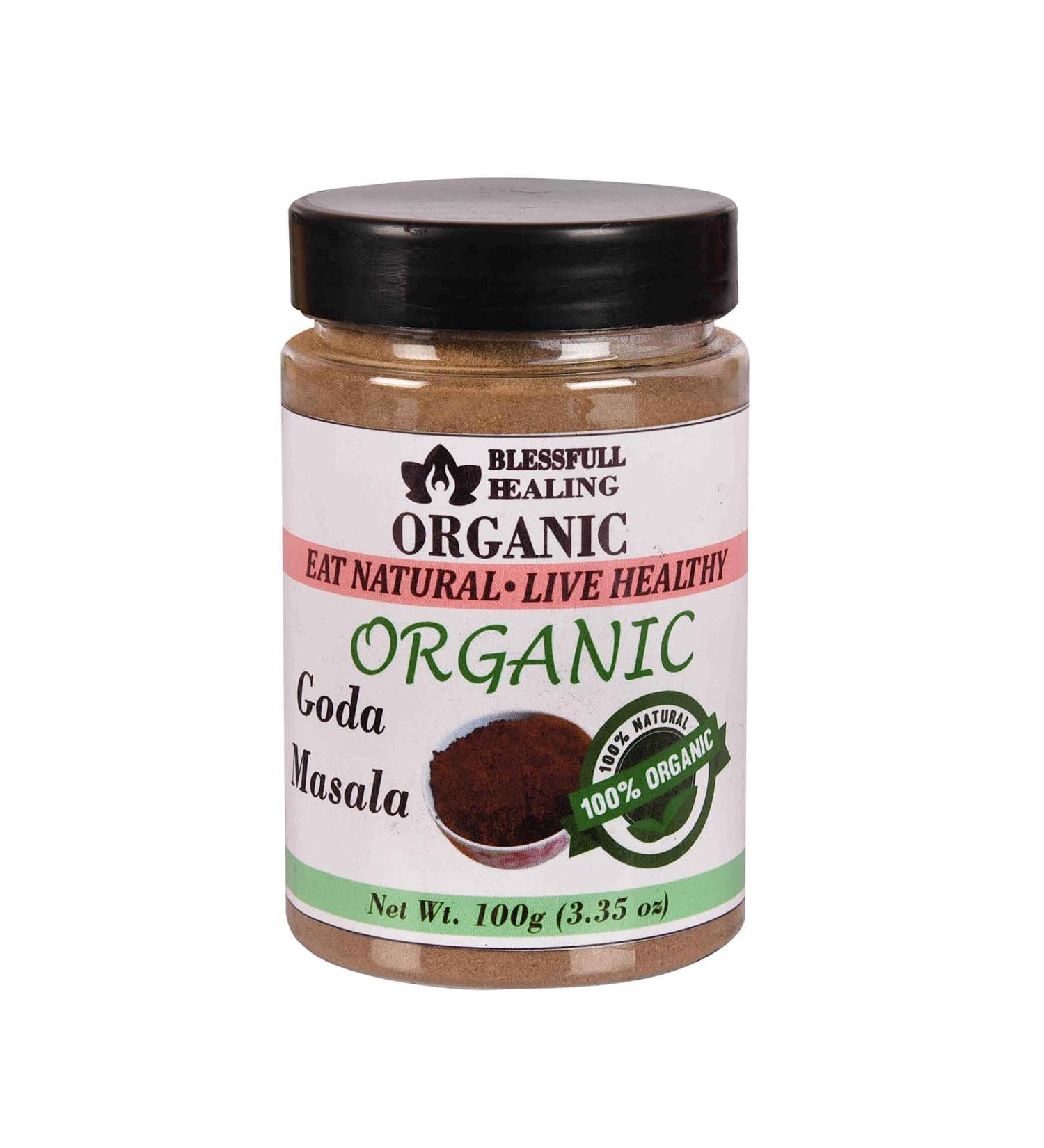 Blessfull Healing Organic Goda Masala 100 Gram Airtight Container (Packing May Vary) 100 Gram 3.35 oz - Buy Online on SooperMarket.com
